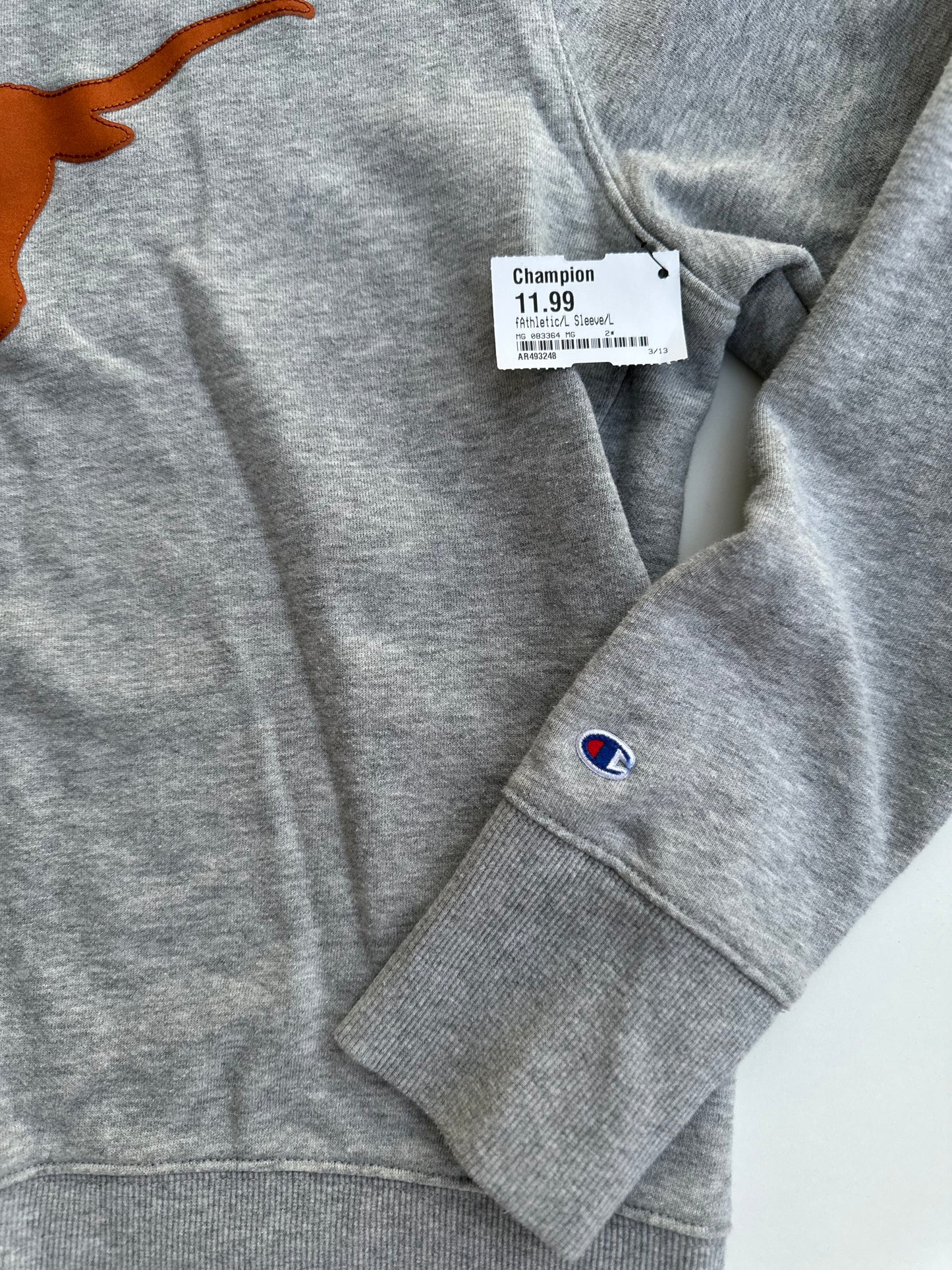 Champion gray Texas Longhorns crewneck size Large