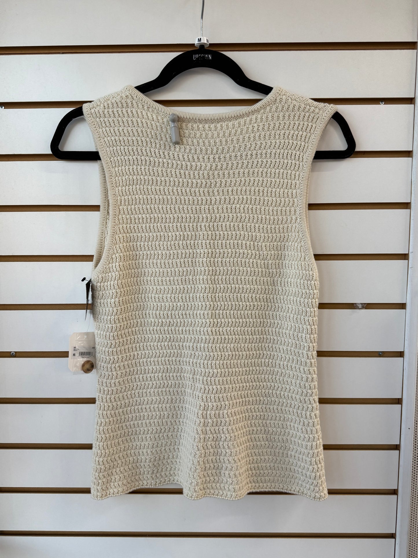 NWT Altar’d State cream knit button down vest top sz Med