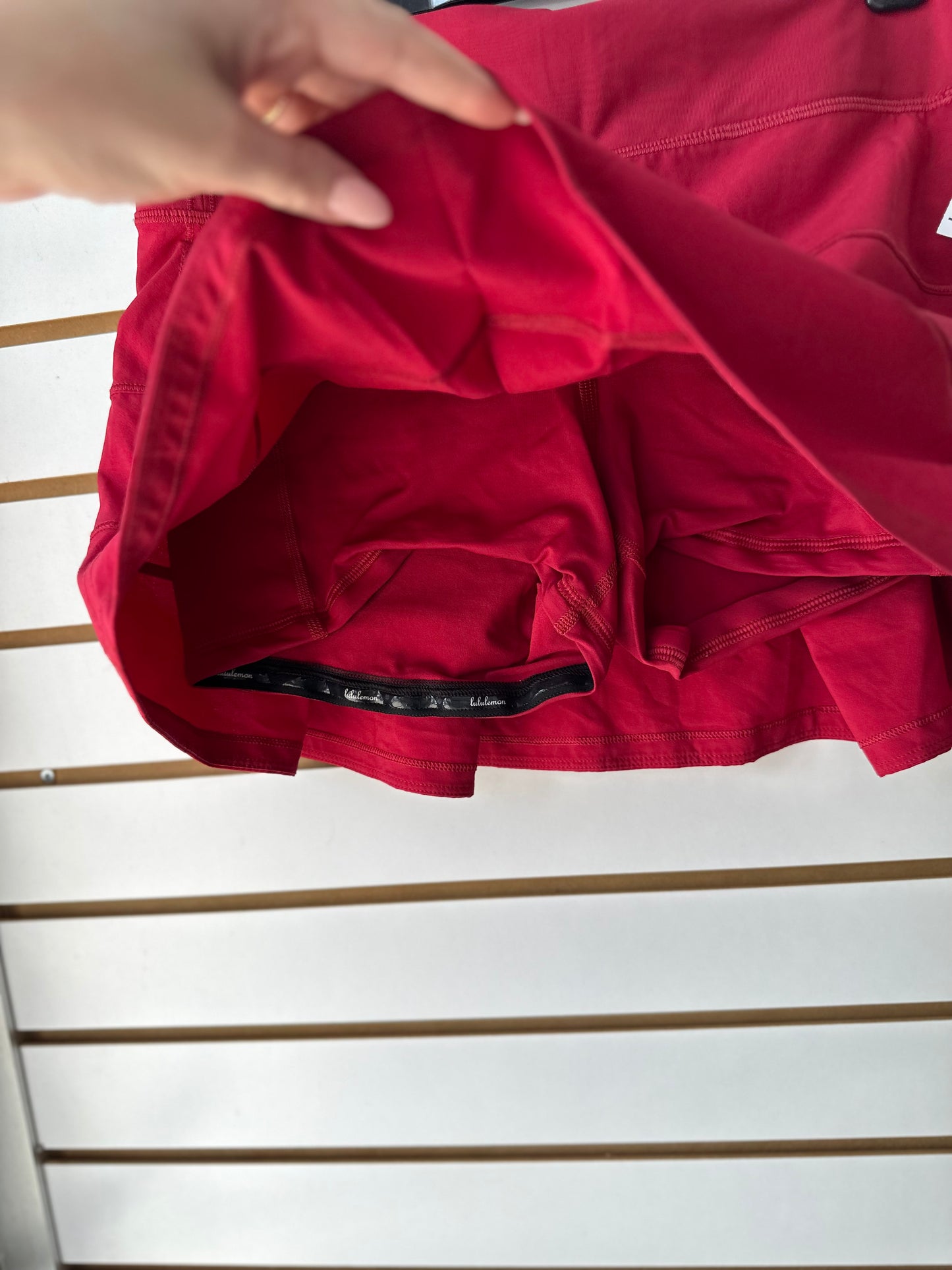 NWT Lululemon red pace rival skort size 8