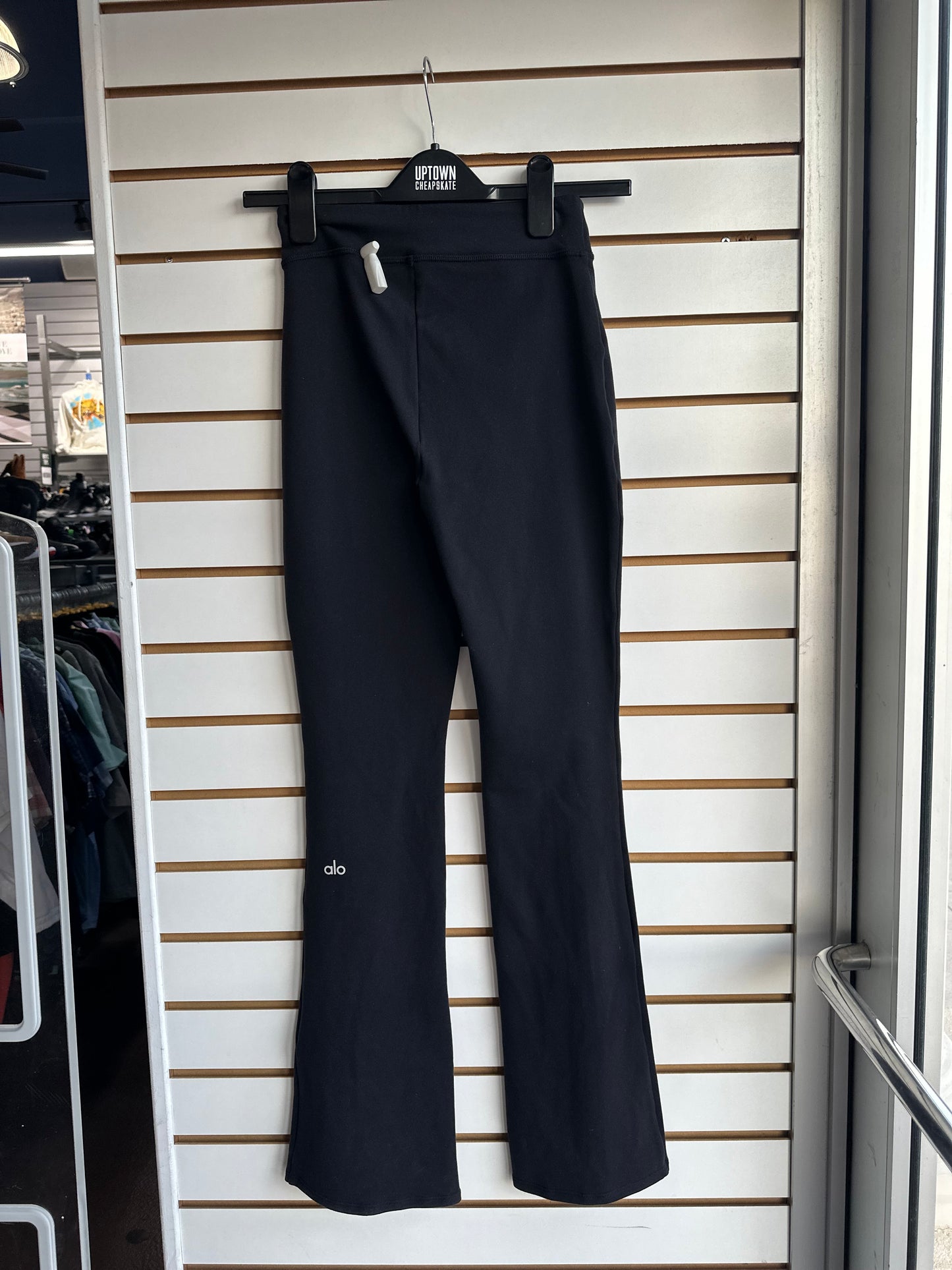 Alo Yoga black Airbrush High-Waist Flutter Flare Leggings sz XS