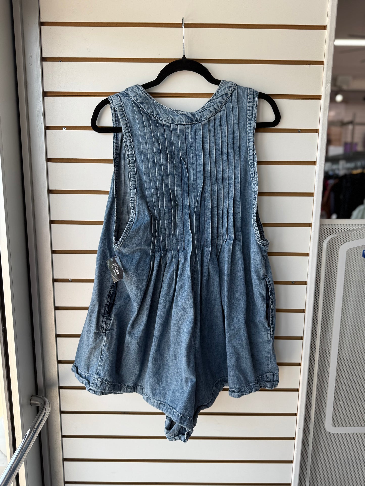 Free People Webster denim romper size XL
