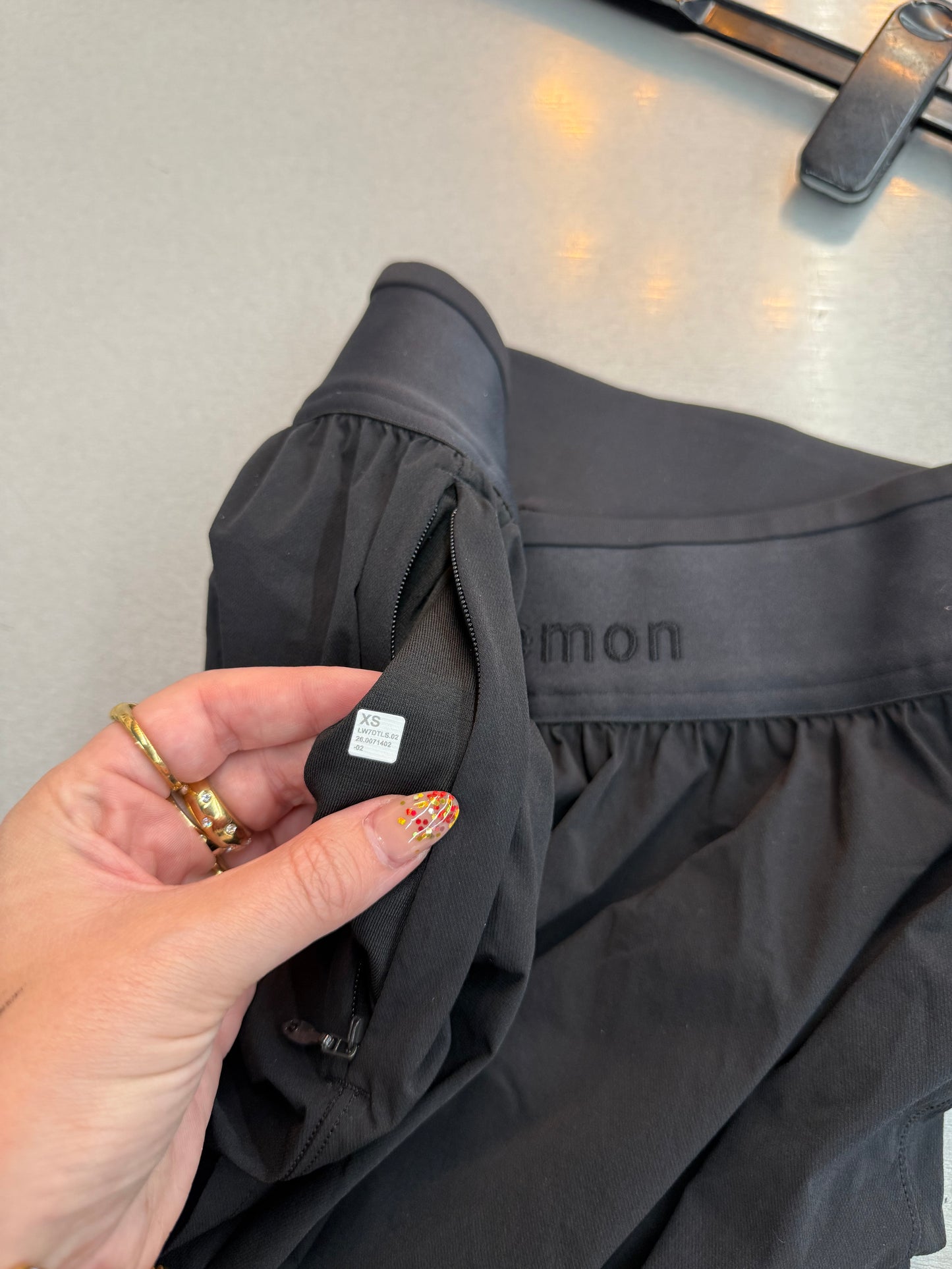 Lululemon black high rise shorts size XS