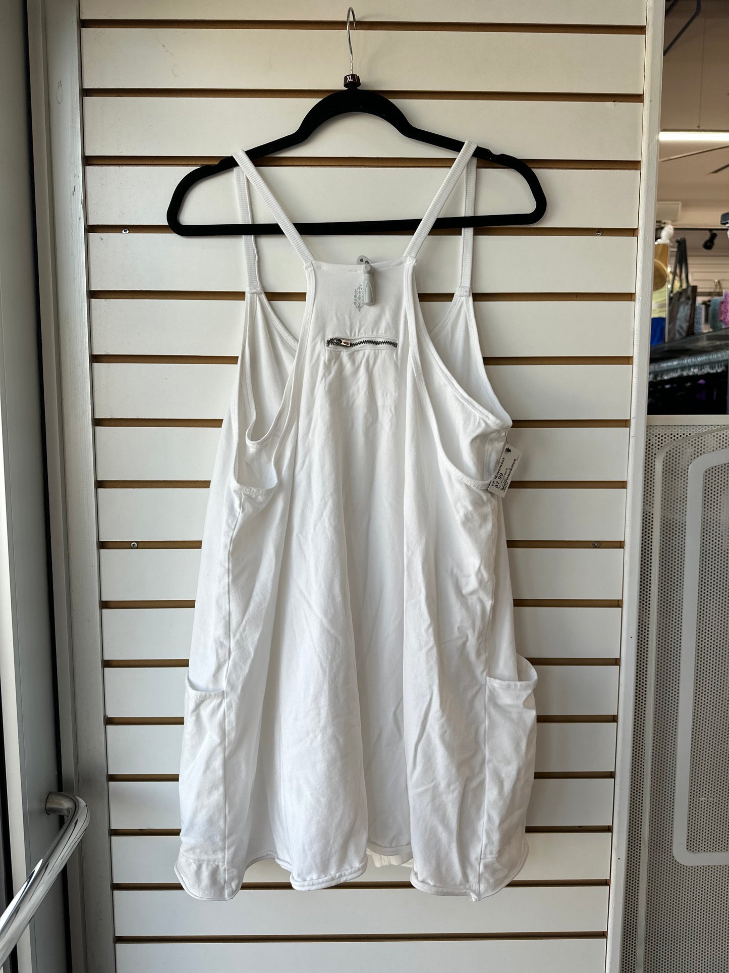 NWT Free People Movement hotshot white mini dress w/ shorts size XL