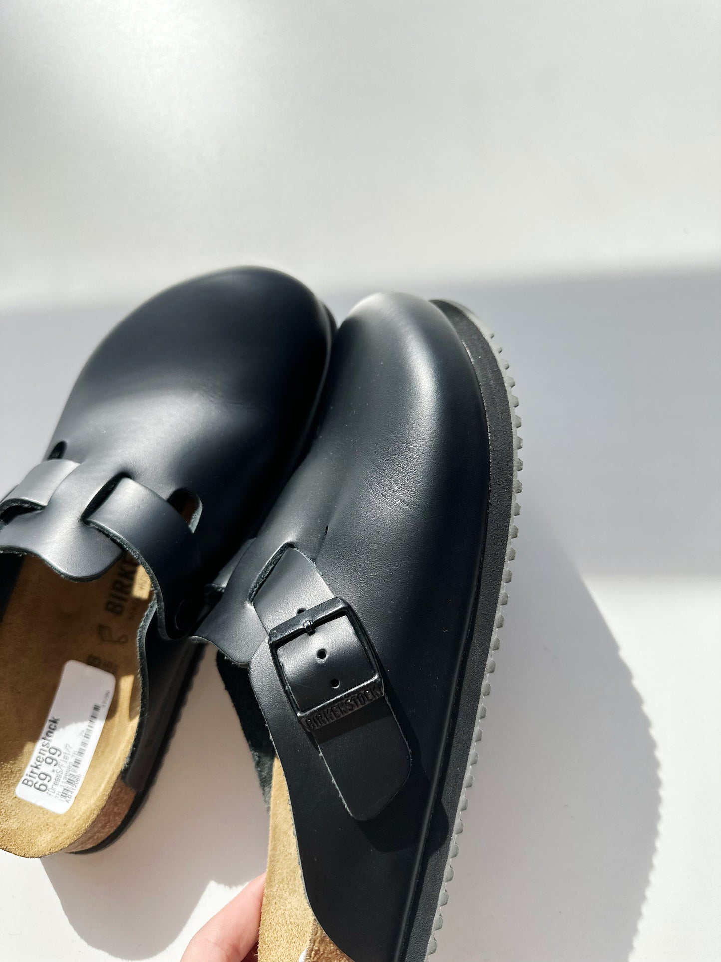 Birkenstock Boston clogs black leather super grip (women’s 7/38)