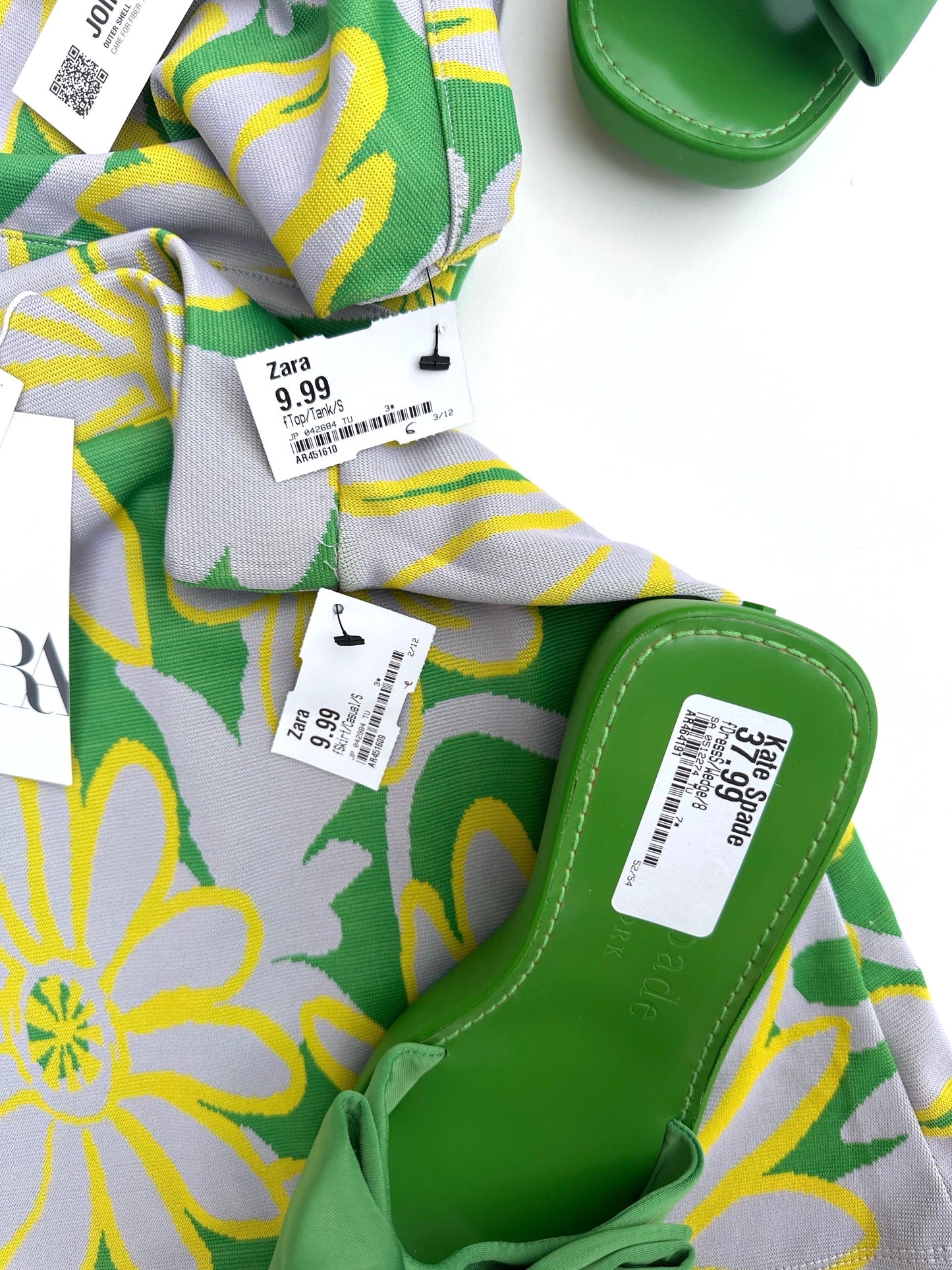 Kate Spade green Bikini Bow platform wedge size 8