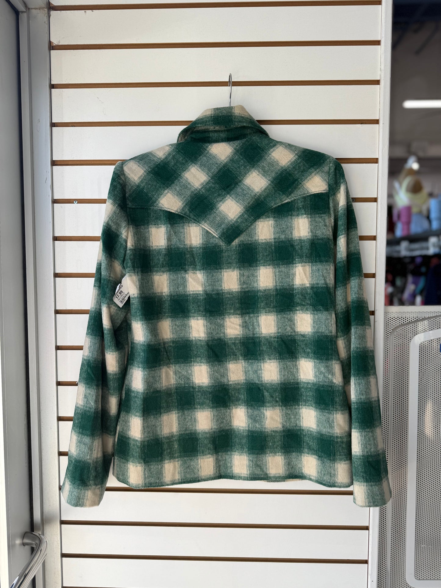 NWT Rumored Ranch Chore green plaid jacket size S