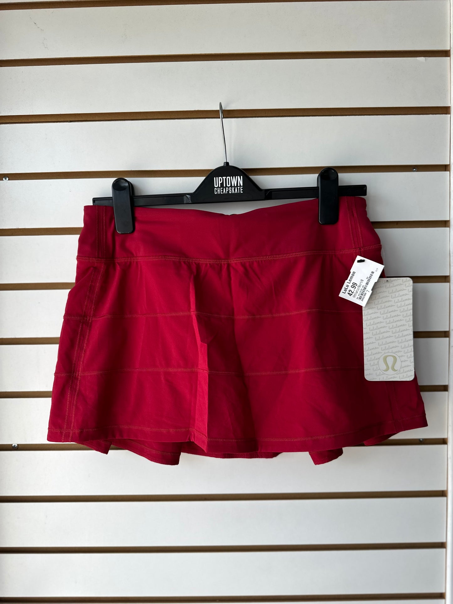 NWT Lululemon red pace rival skort size 8