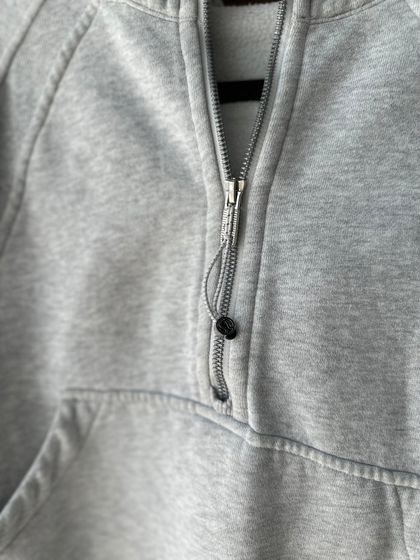 Lululemon gray scuba half zip hoodie size M/L