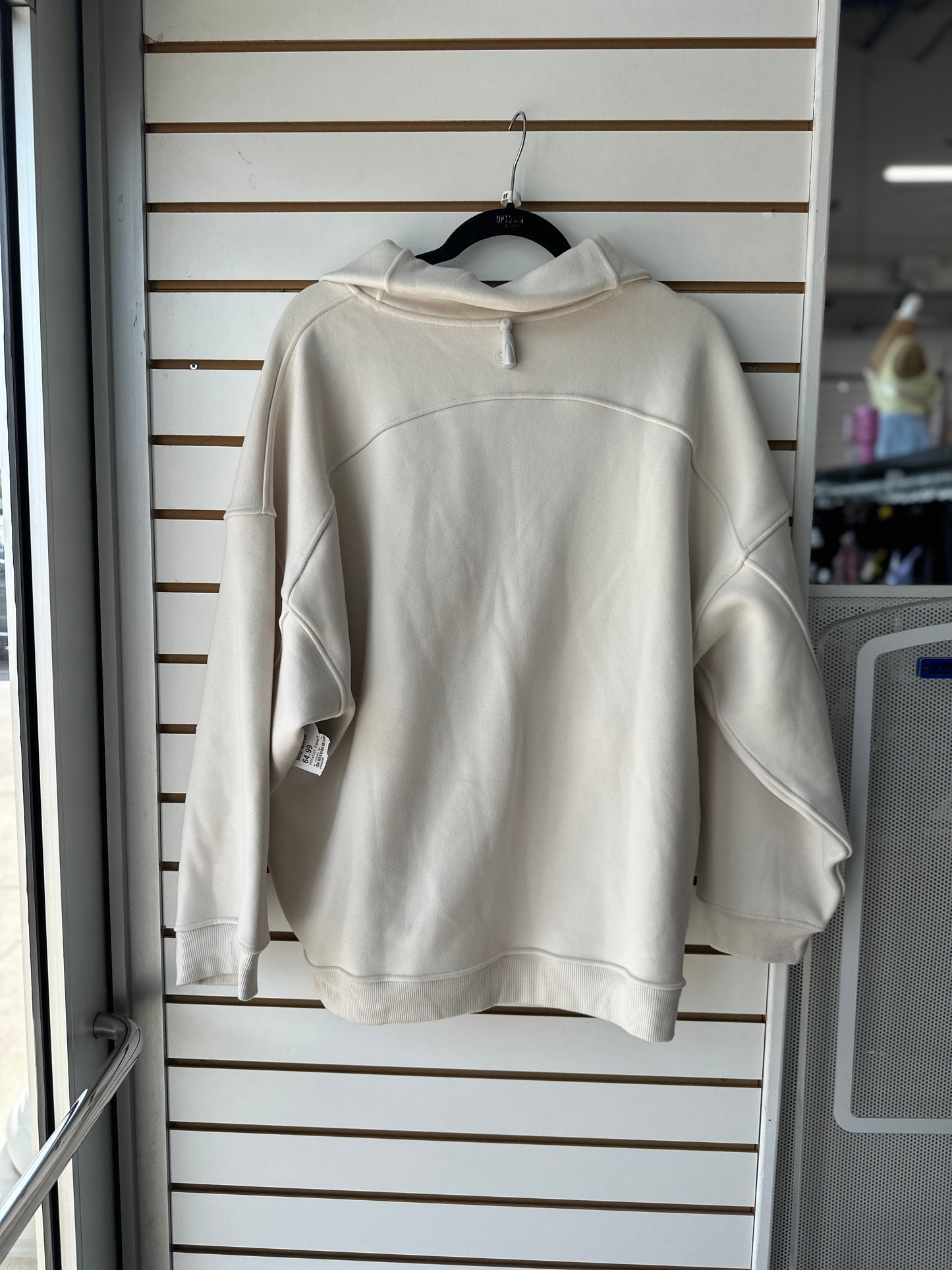 Lululemon cream half zip thick fleece sweatshirt size M/L