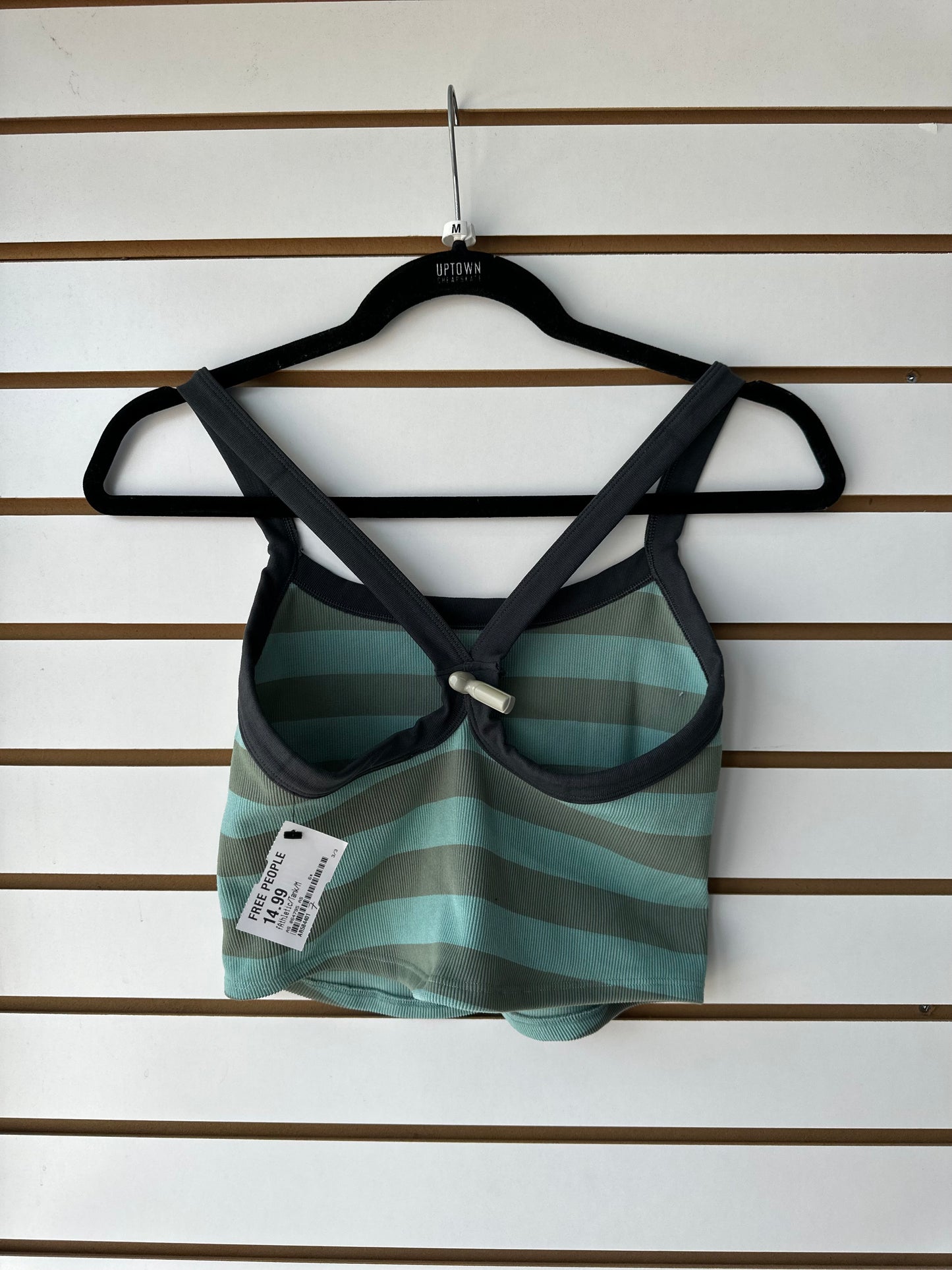 Free People Movement all clear striped cami tank sz medium