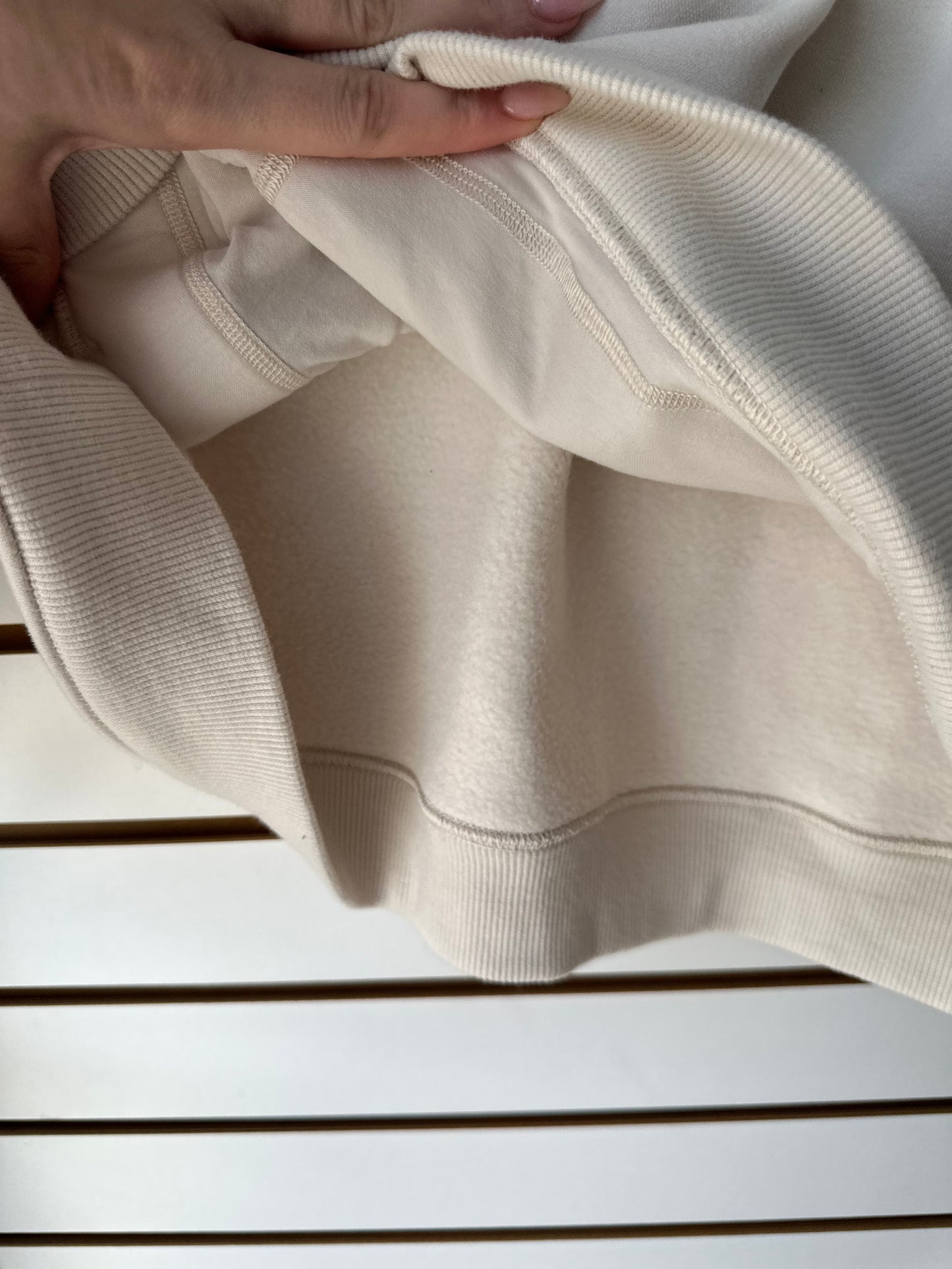 Lululemon cream half zip thick fleece sweatshirt size M/L