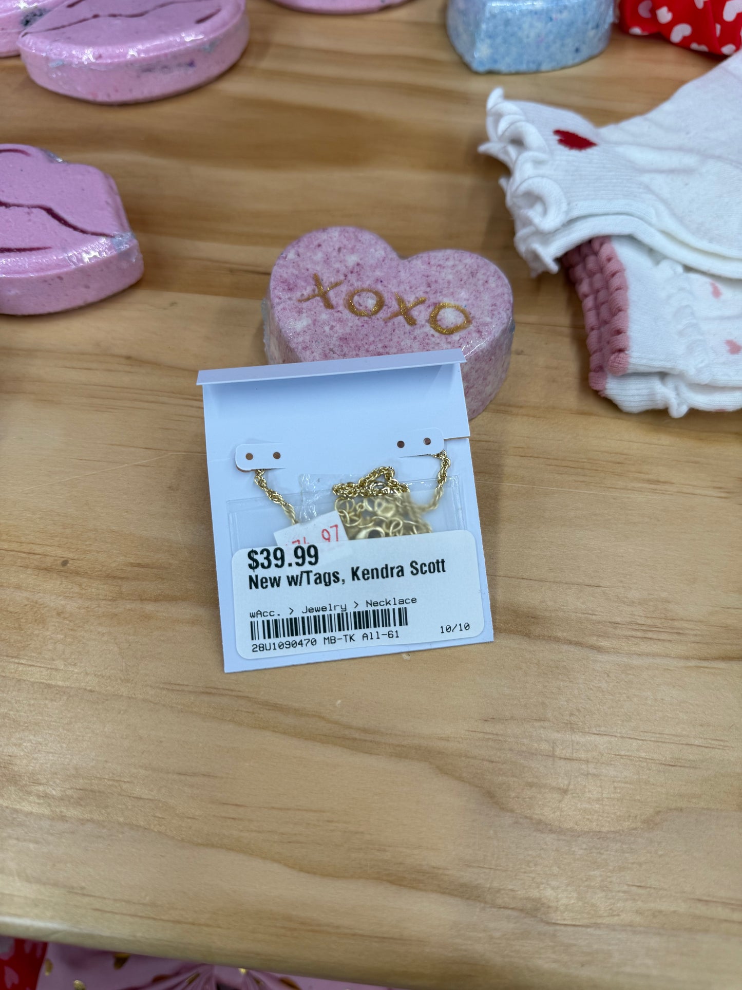 Kendra Scott gold Rose Heart Locket Pendant Necklace, 16" + 3" extender