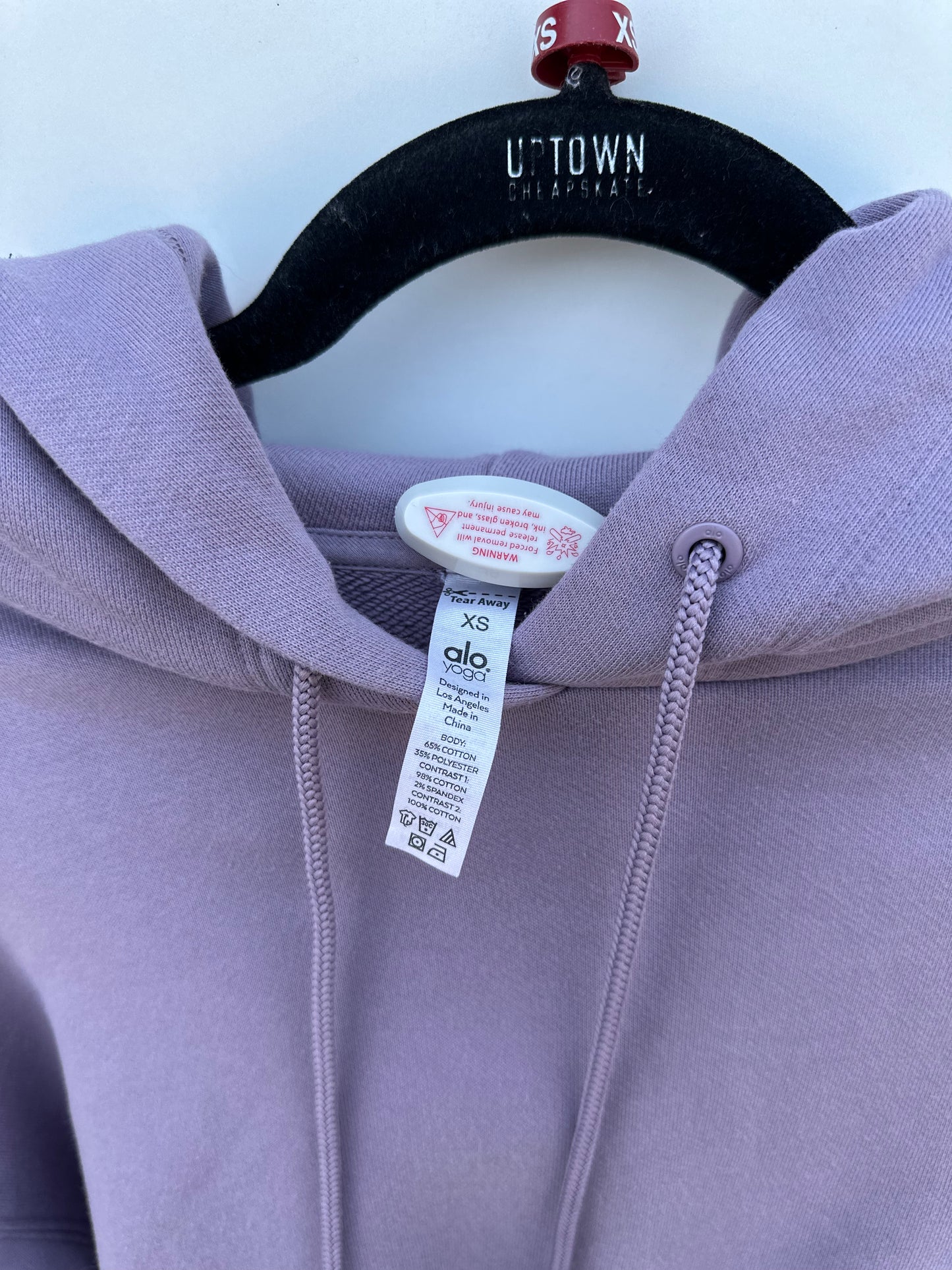 ALO Yoga purple cropped hoodie (XS)