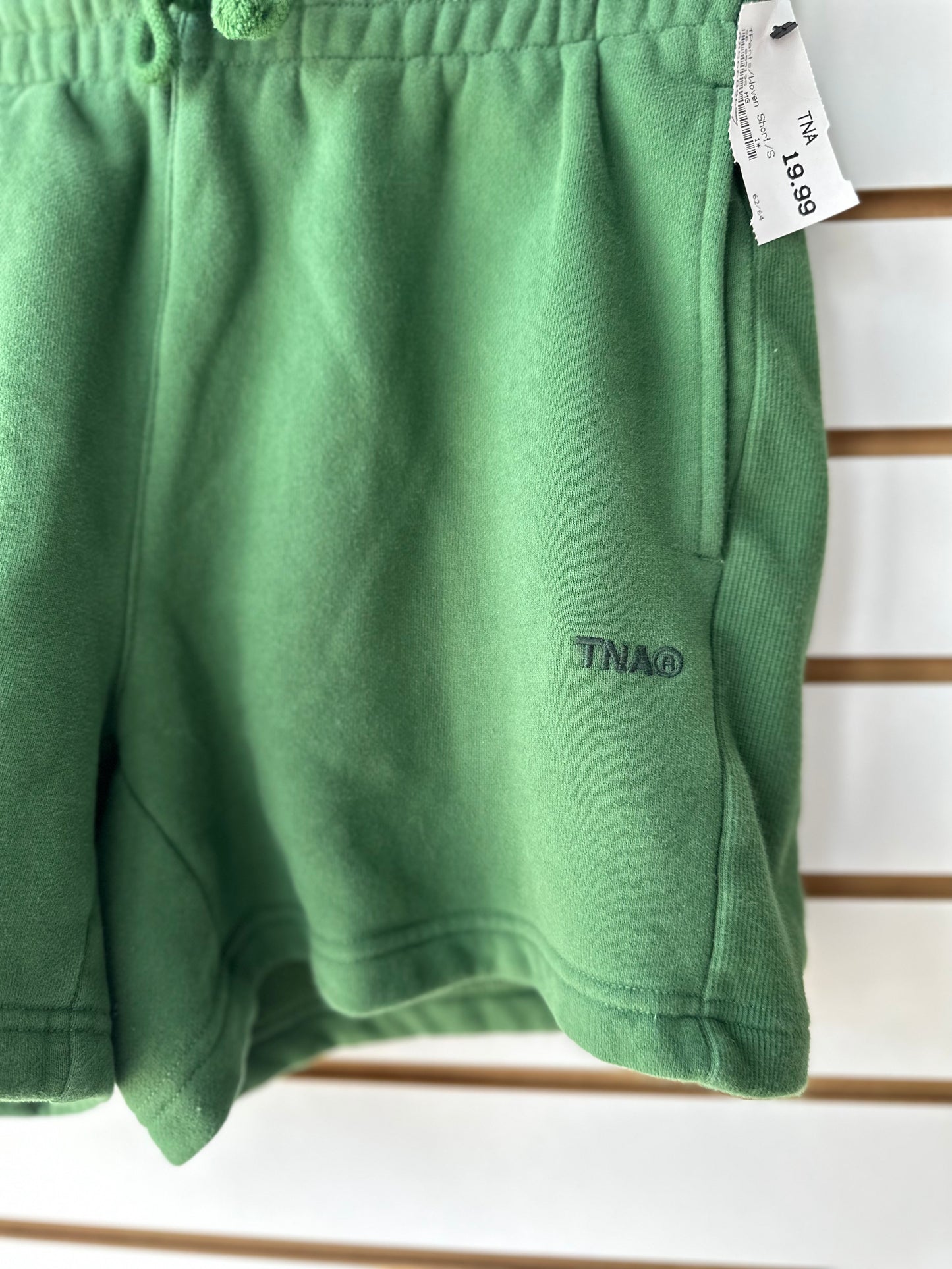 TNA Aritzia green lounge shorts size small