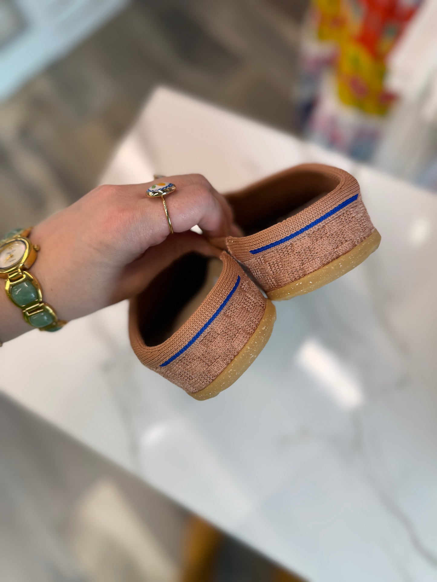 RESERVED Rothy’s casual slip on clog in clay sz 8