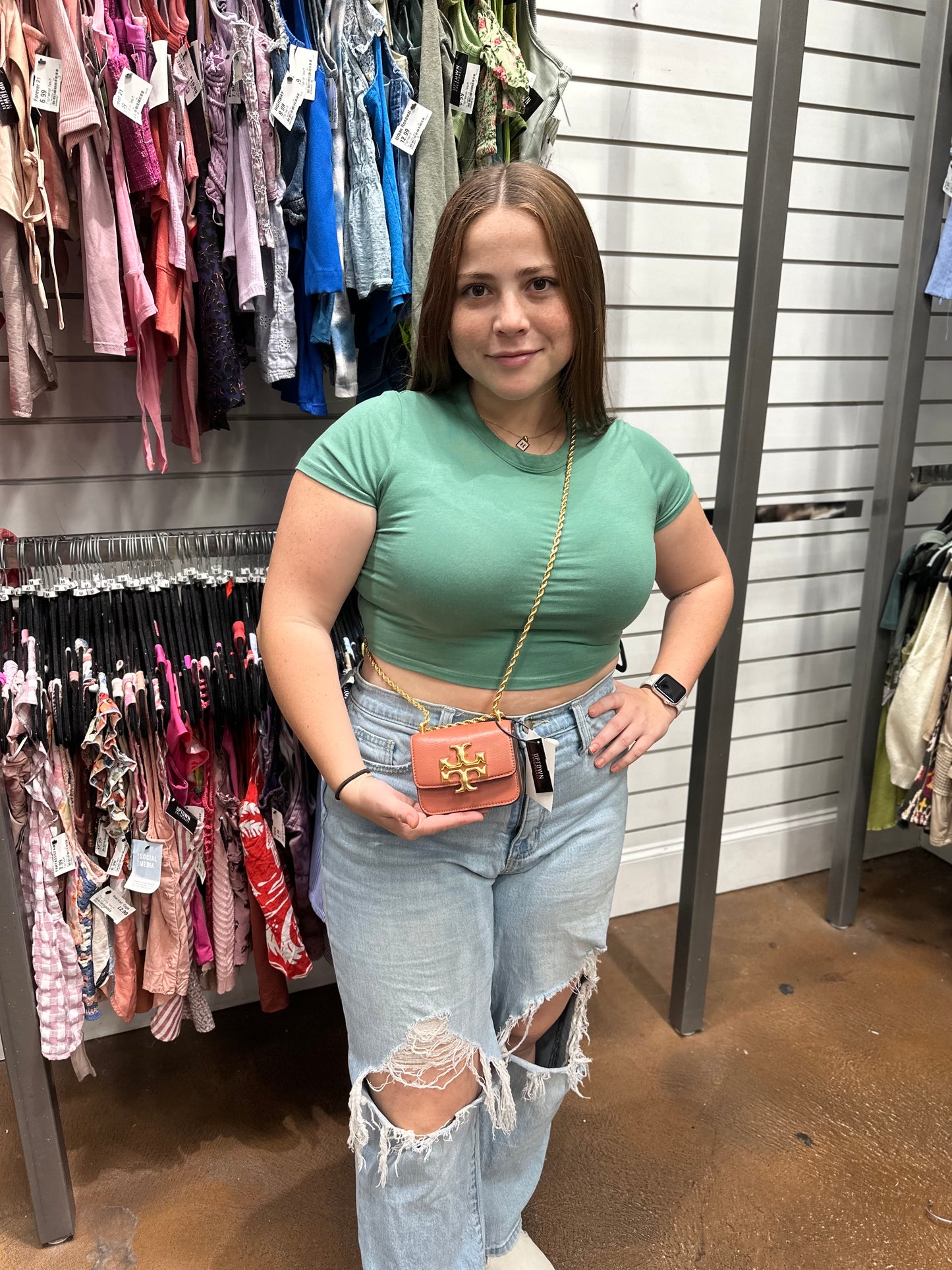 Tory Burch mini Eleanor bag / gold chain