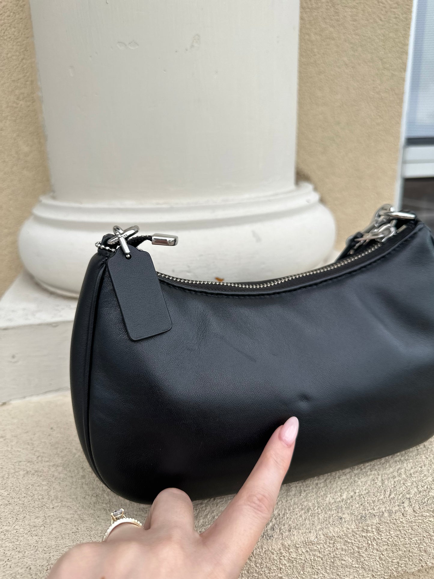 Coach black Teri shoulder chain bag with long strap small wear
