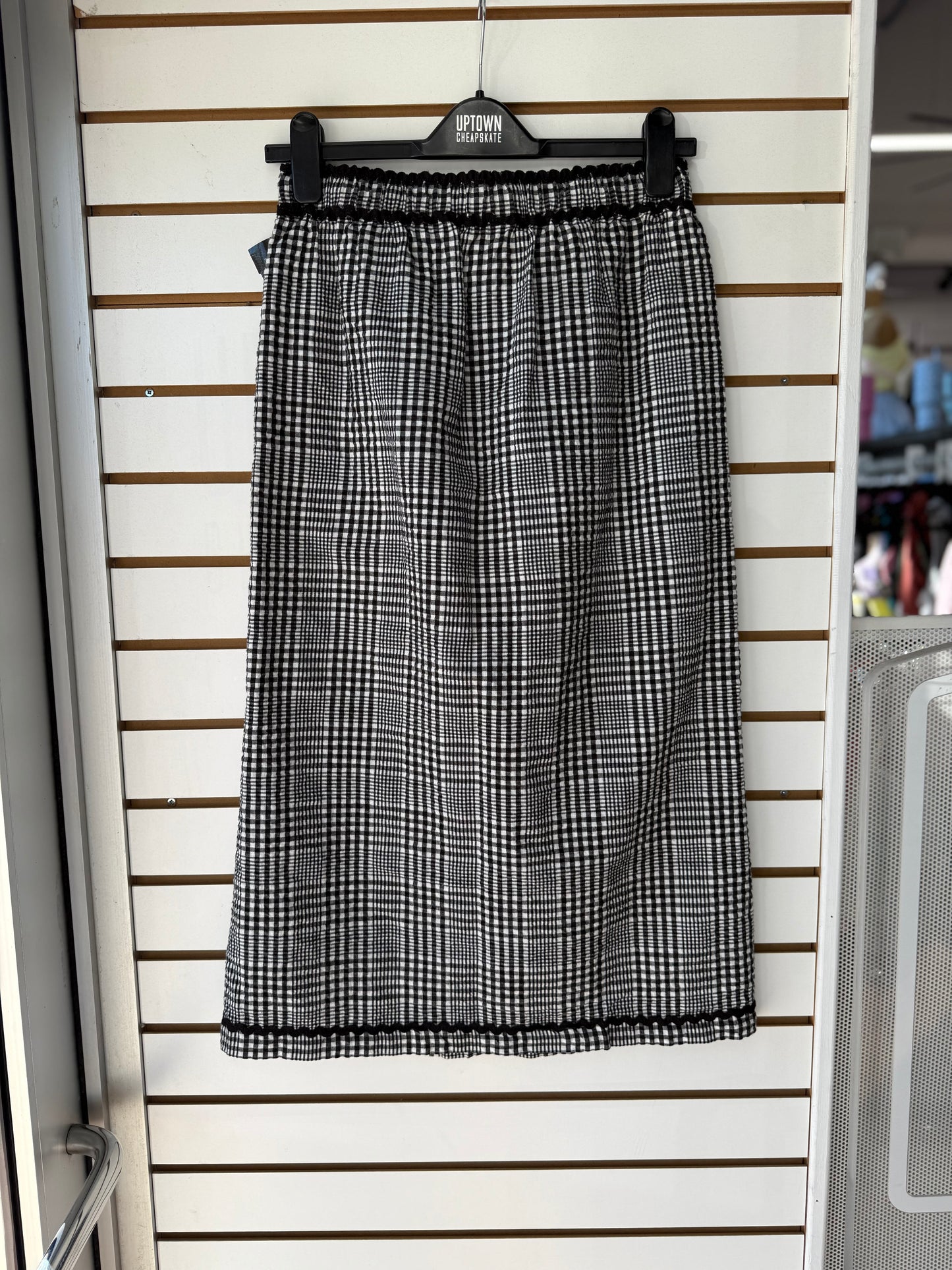 NWT Free People Penelope Gingham Midi Skirt sz XS