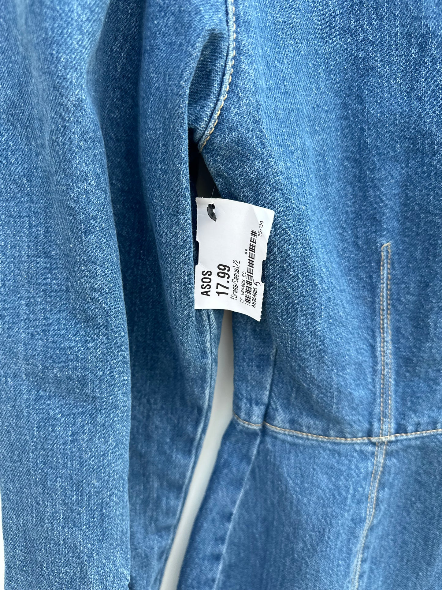 ASOS frill collar denim mini dress sz 2