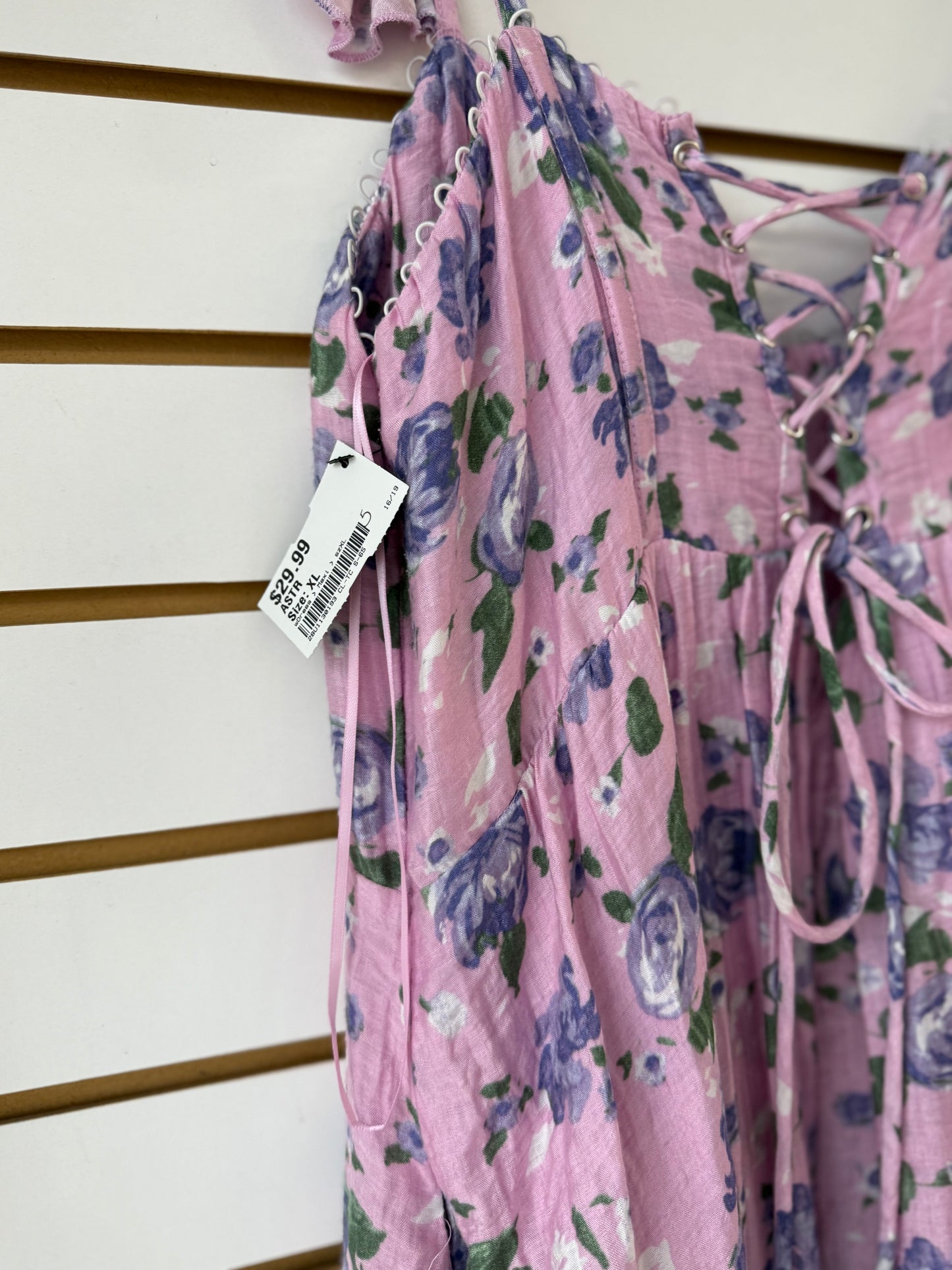 RESERVED ASTR floral tie back dress size XL