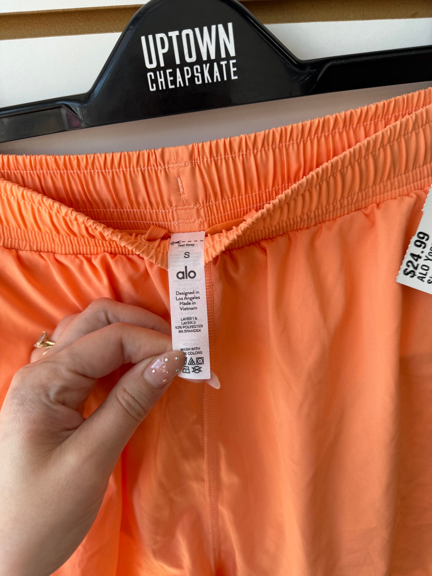 ALO Yoga orange shorts size small