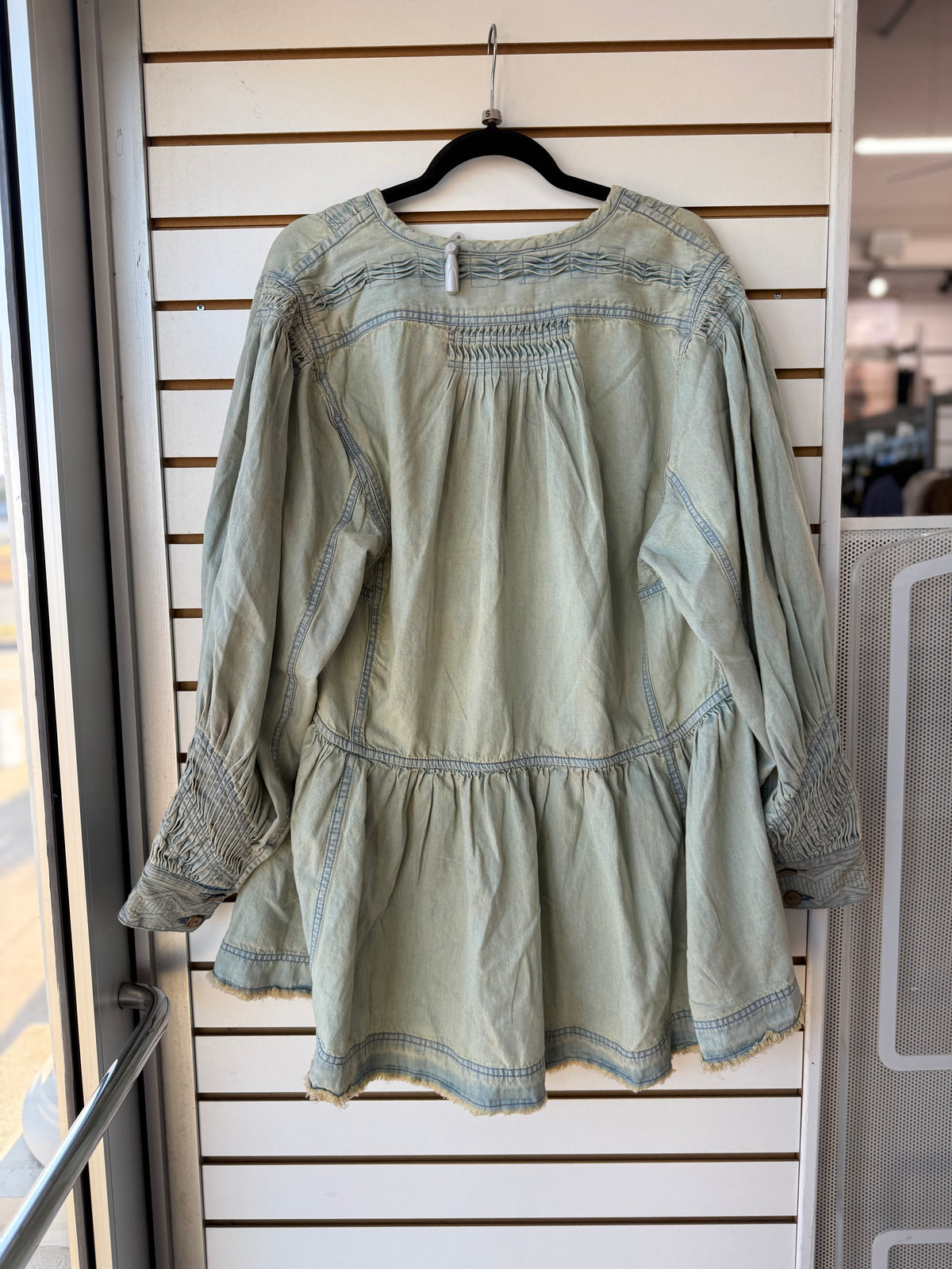 Free People denim tunic blouse size Small (oversized)
