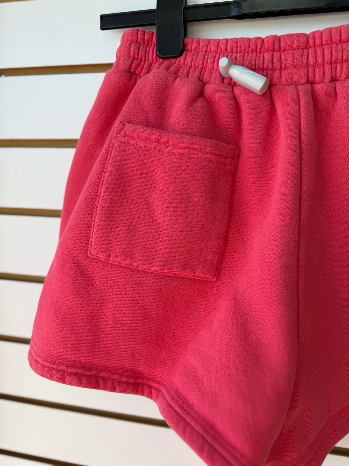 White Fox hot pink sweat shorts size small