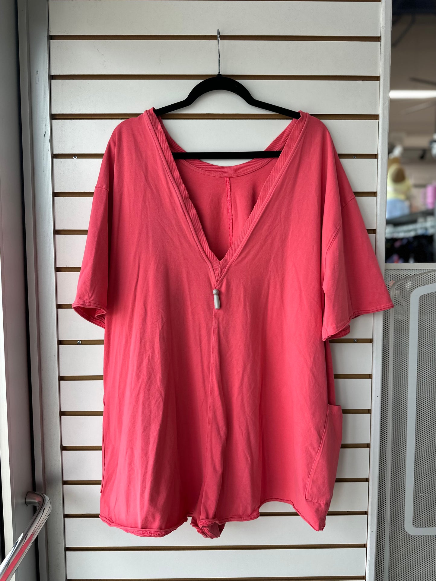 FP Movement hotshot tee onesie size Large hot pink