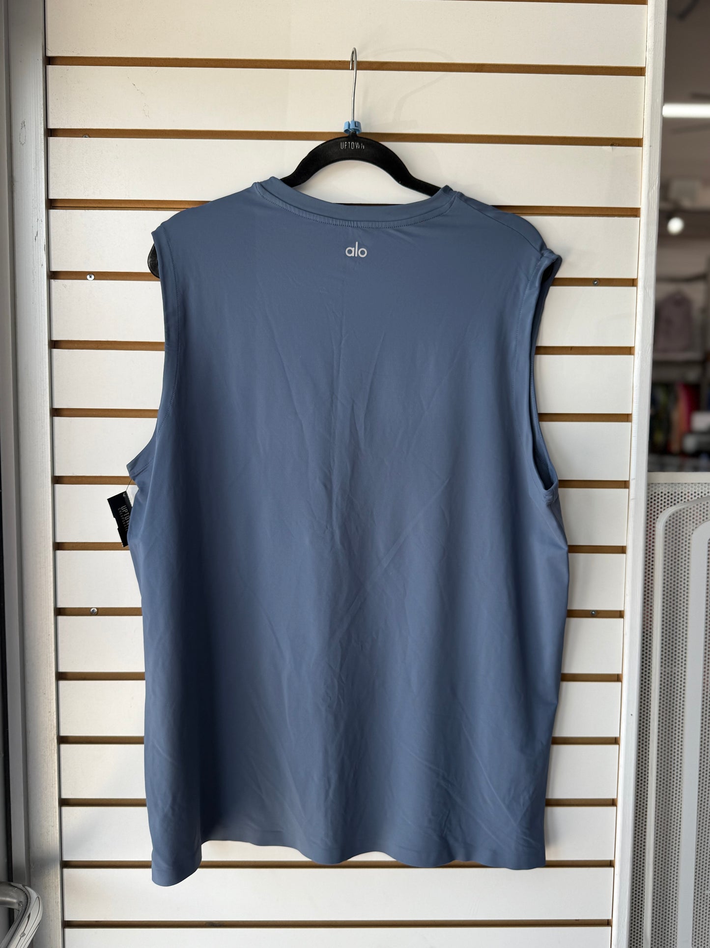 ALO Yoga blue muscle tank size large