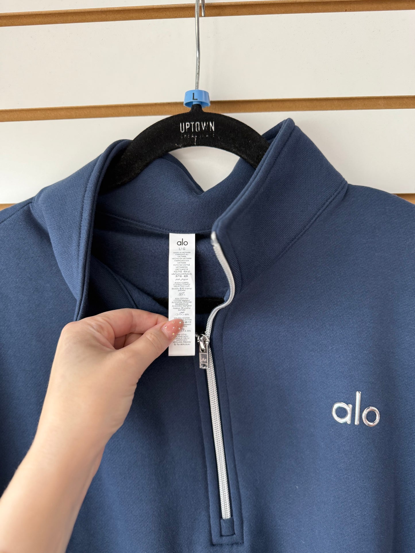NWT ALO Yoga 1/4 zip accolade pullover size large