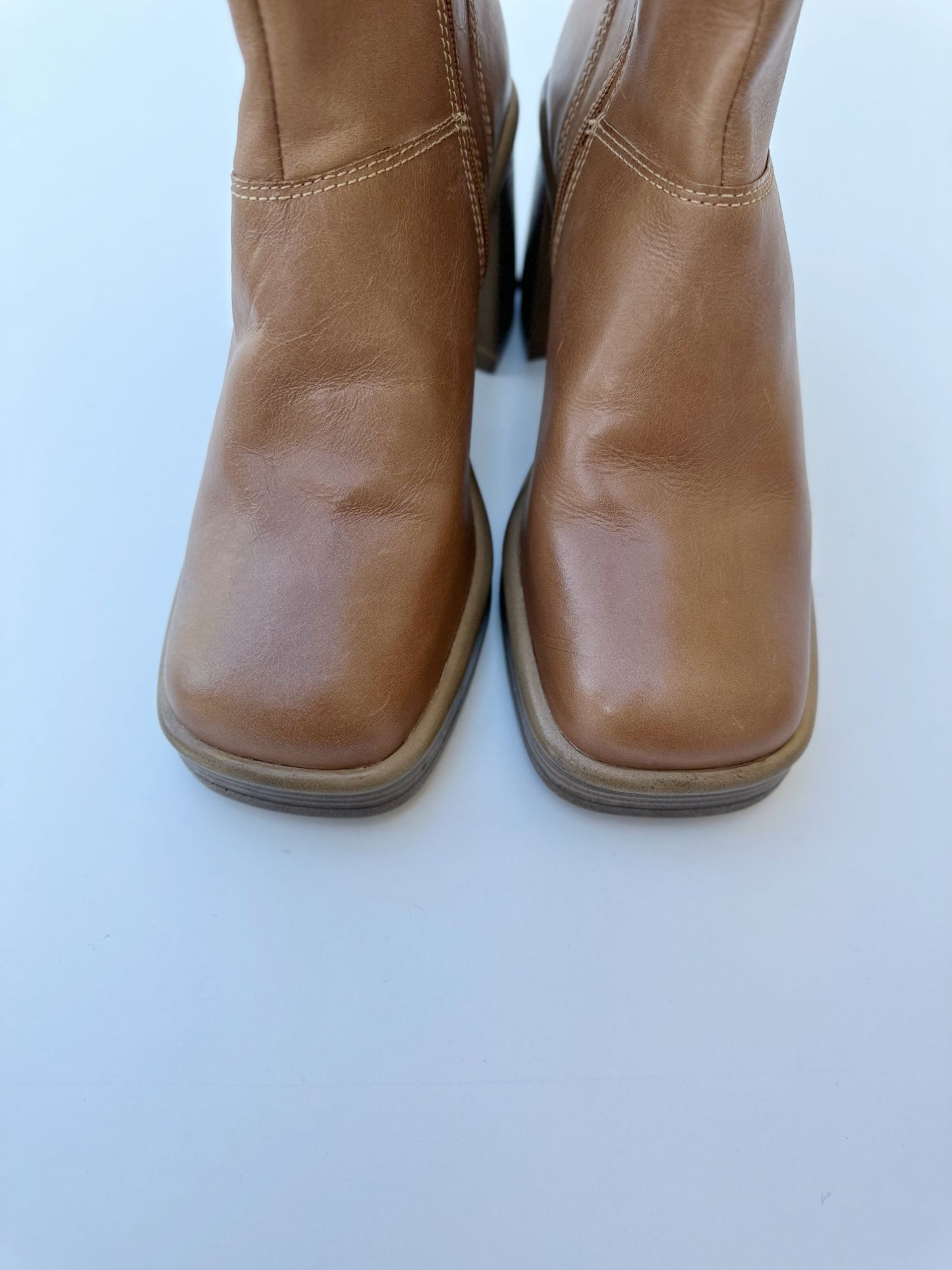 Steve Madden Fantsie brown leather booties (9.5)