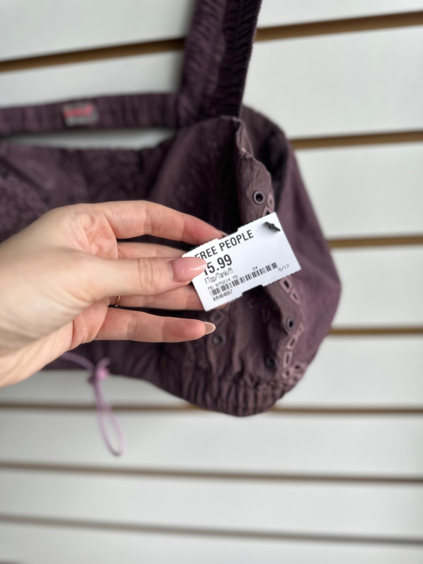 Free People Eyelet You Bet tank sz Medium