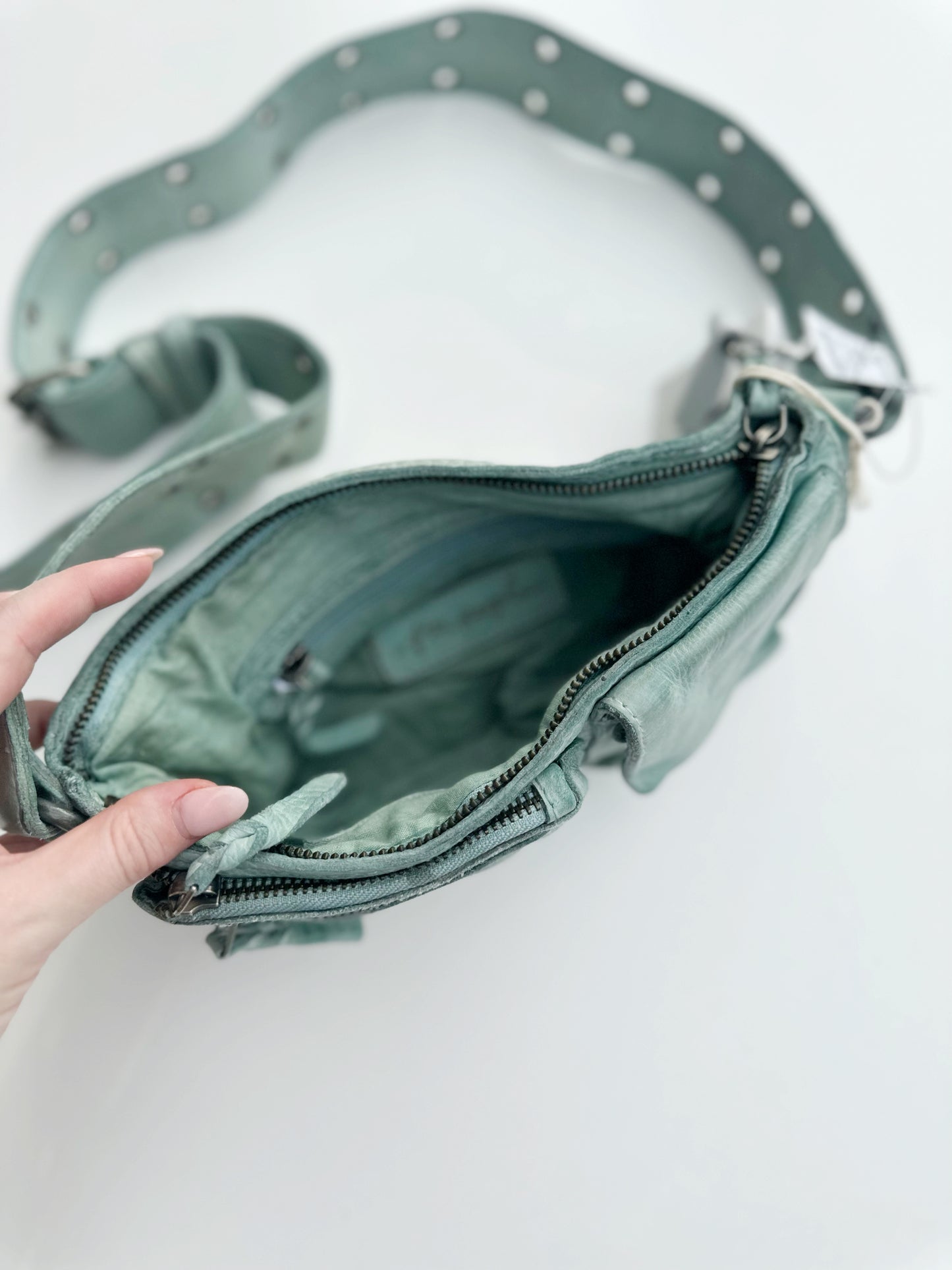 NWT Free People Wade Leather Sling Bag