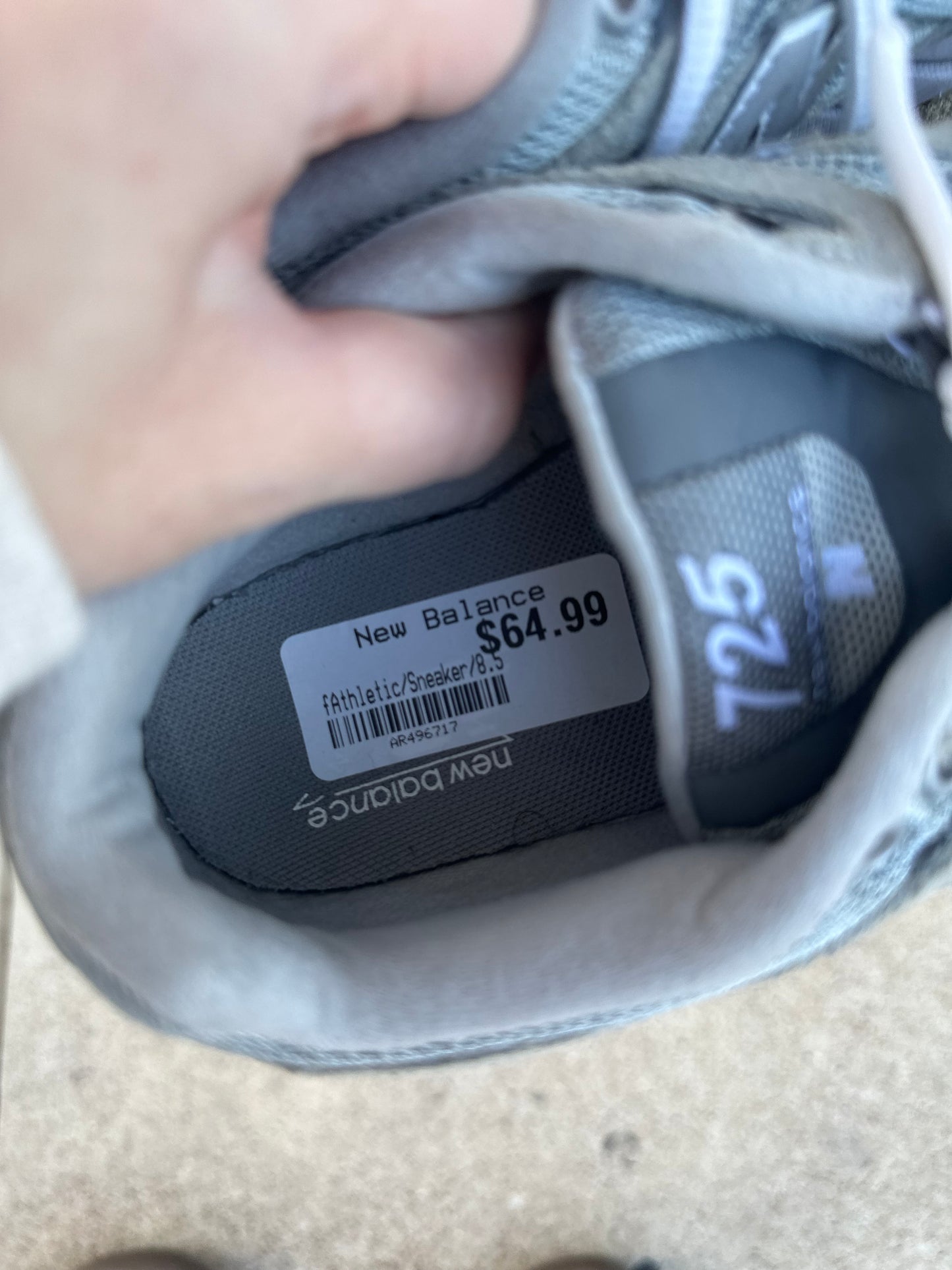 New Balance 725 gray women’s 8.5 / men’s 7