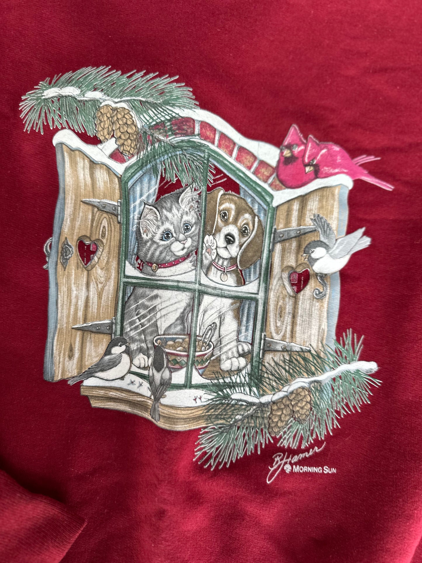 RESERVED vintage morning sun holiday crewneck XXL