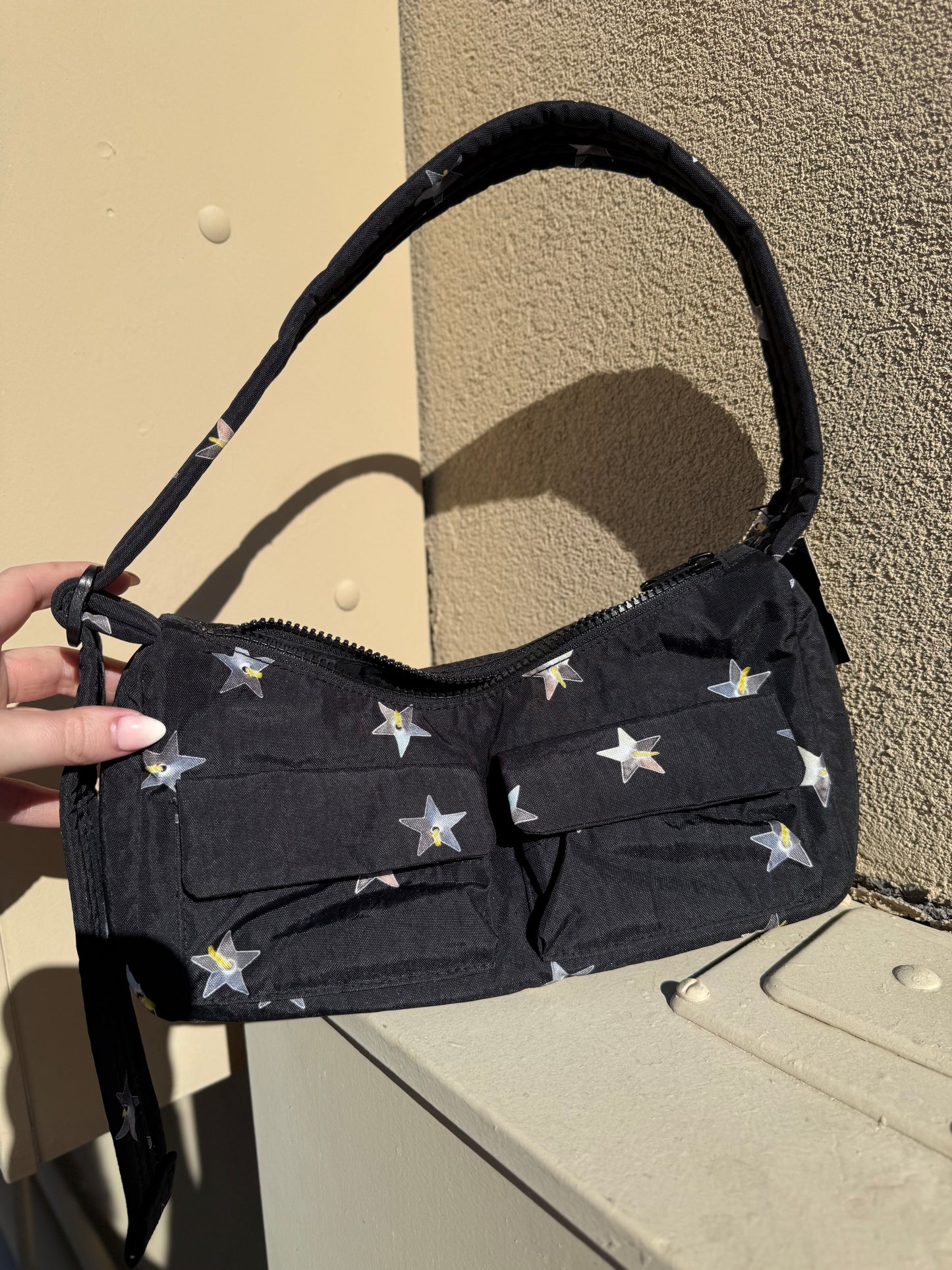 Baggu black star cargo shoulder bag