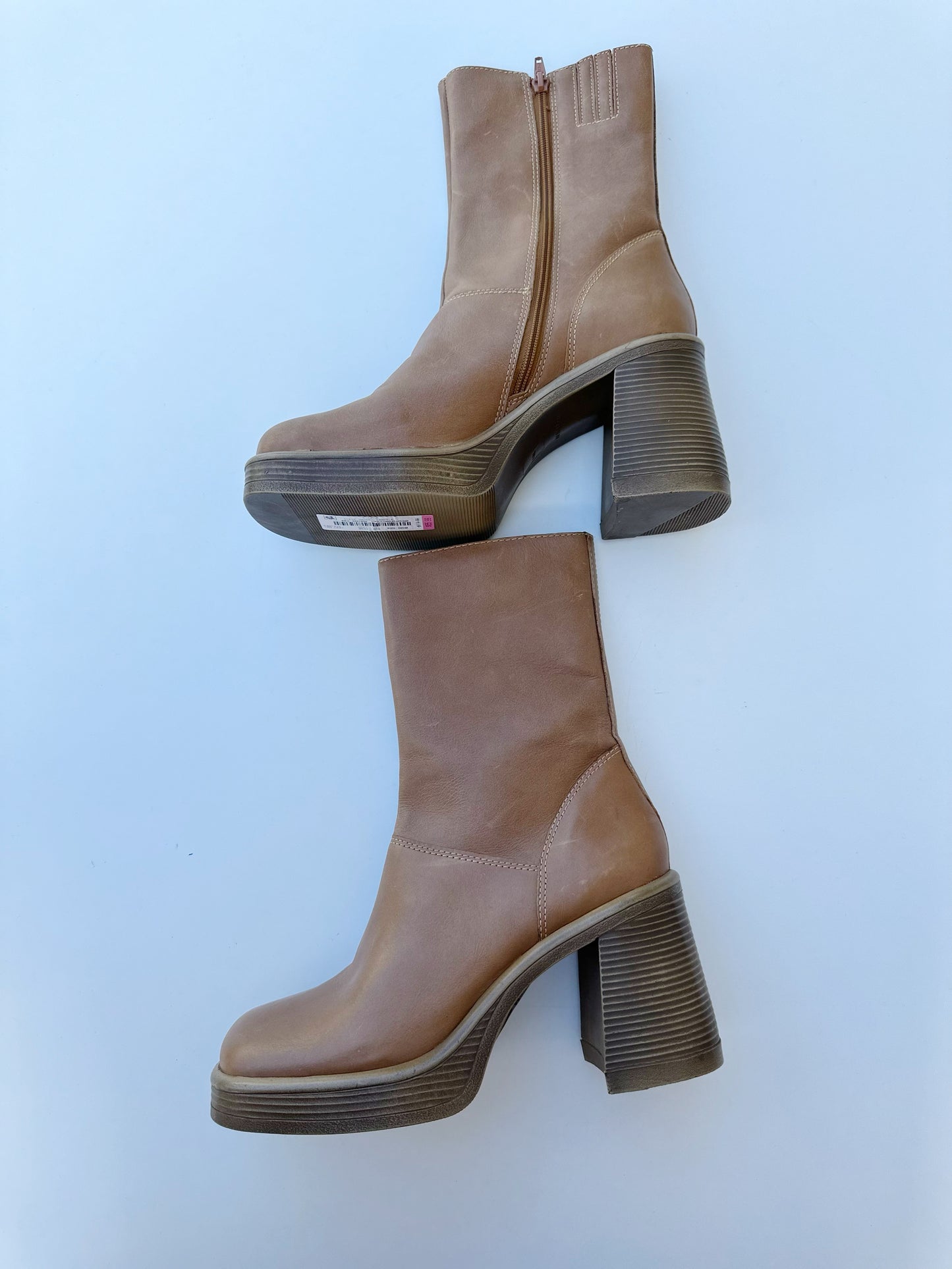 Steve Madden Fantsie brown leather booties (9.5)
