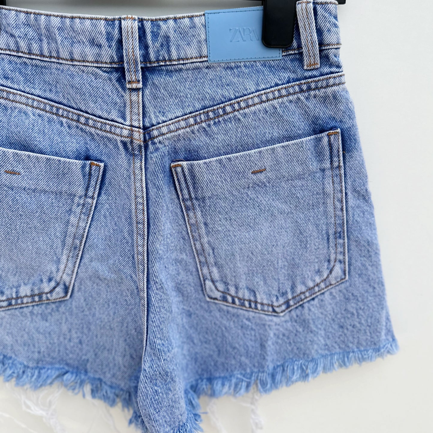 Zara indigo denim shorts (2)