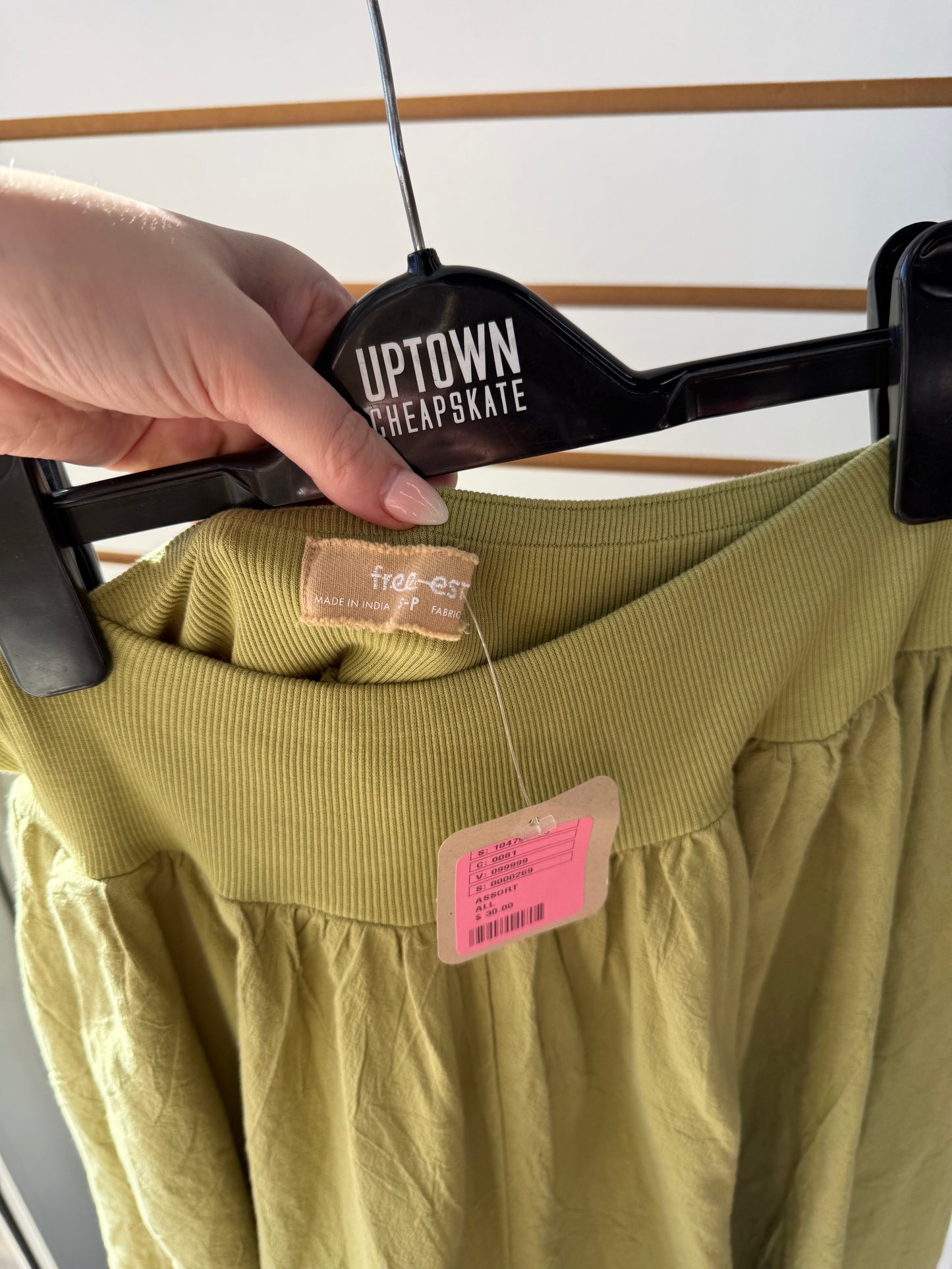 free people free-est green midi skirt size small