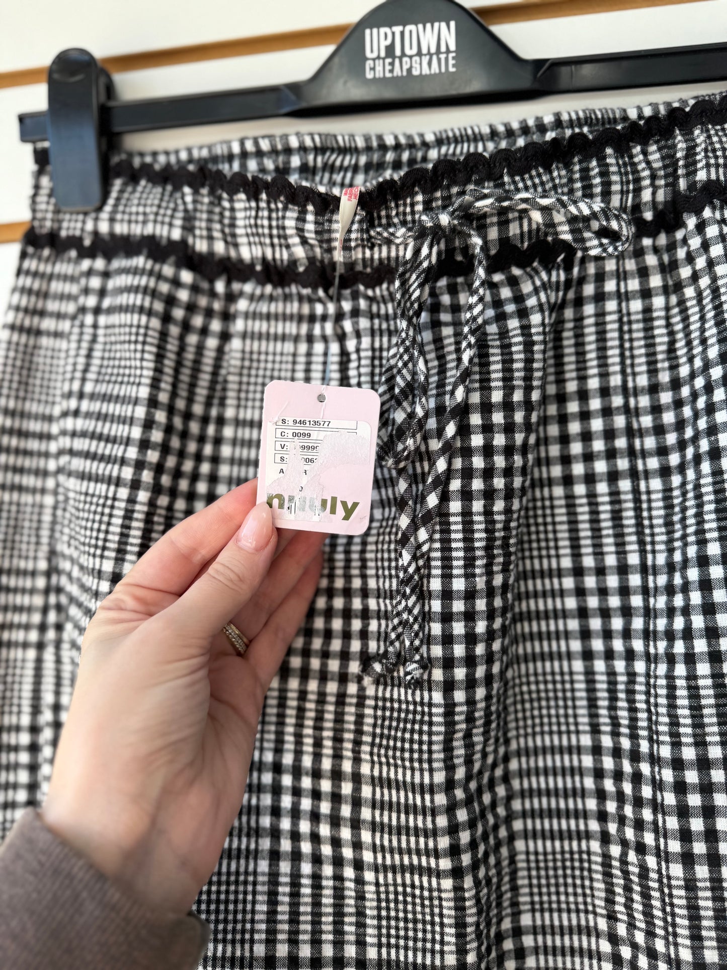 NWT Free People Penelope Gingham Midi Skirt sz XS