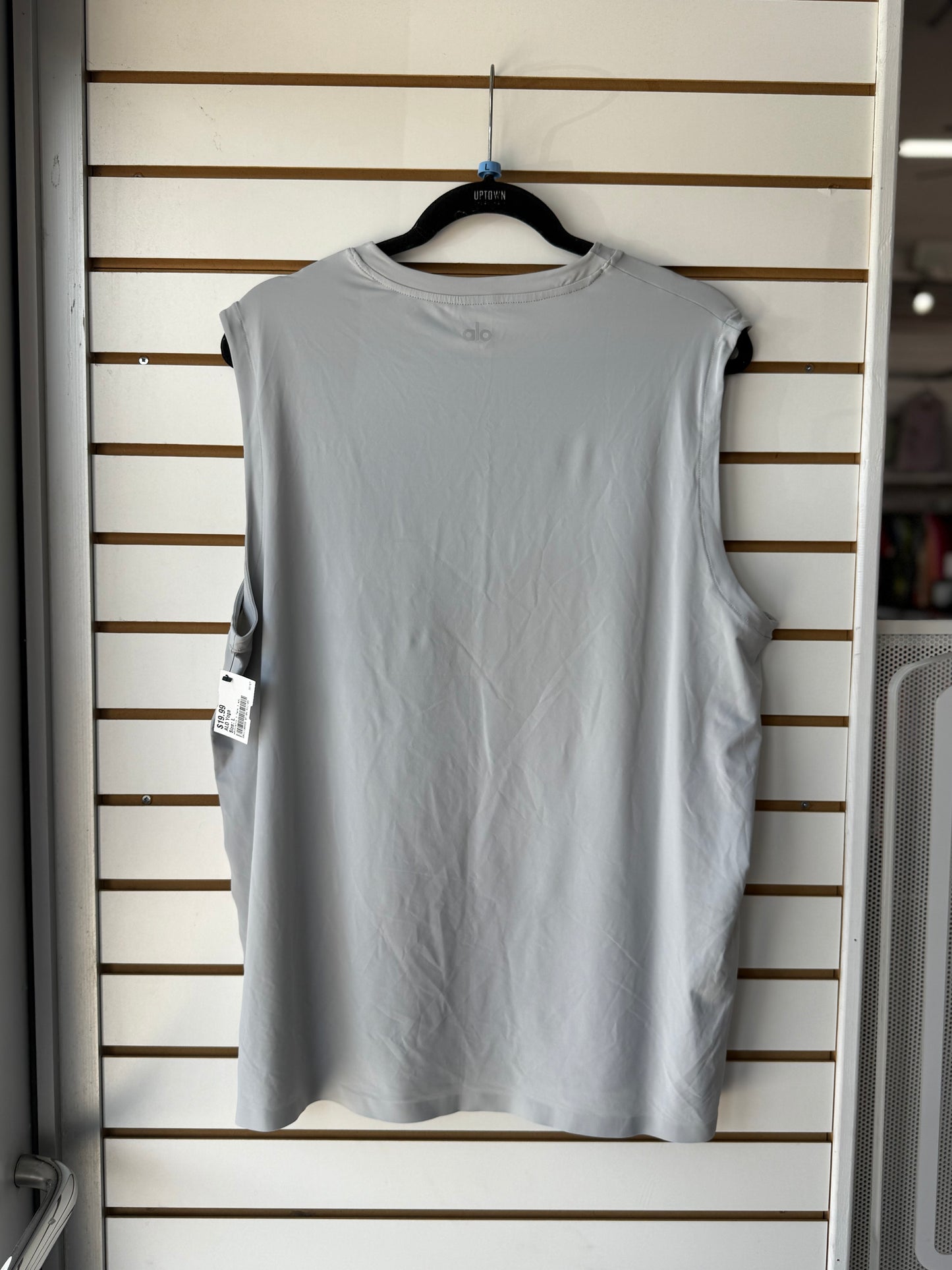 Men’s ALO Yoga gray muscle tank size large