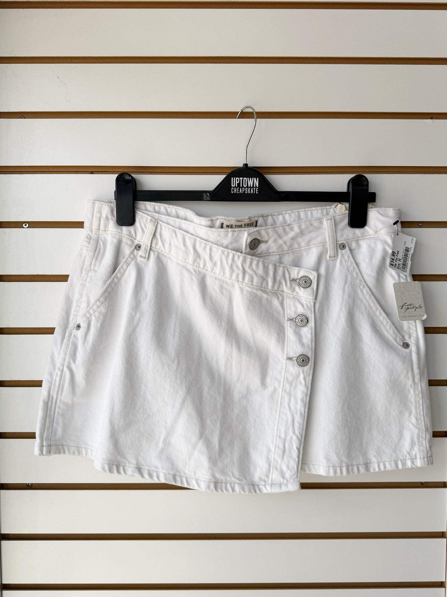 NWT Free People Wynne white skirt size 30