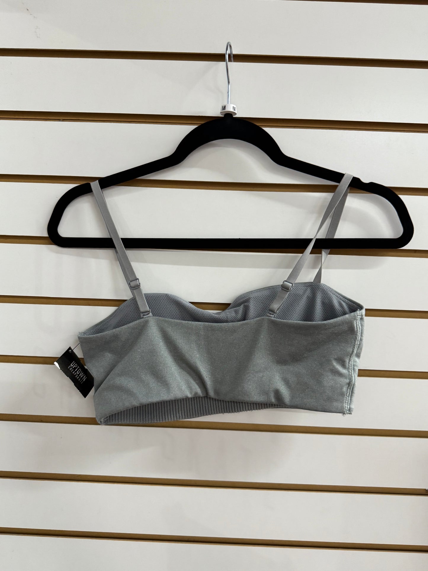 Nike gray padded logo sports bra size medium