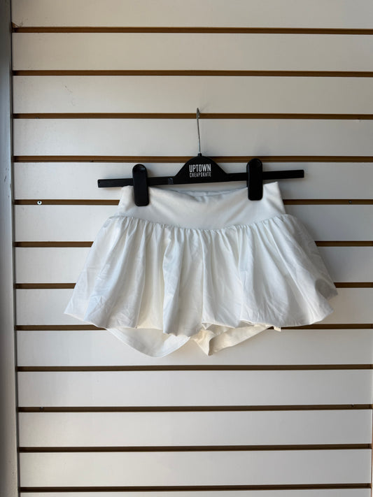 Free People Movement white bubble mini skirt w/ shorts size XS