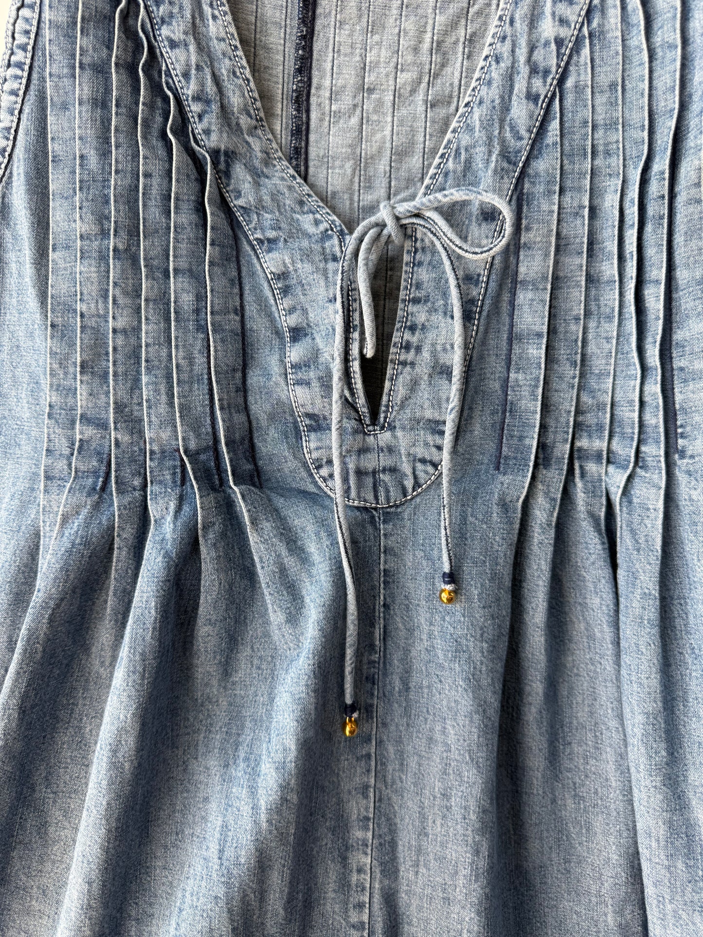 Free People Webster denim romper size XL
