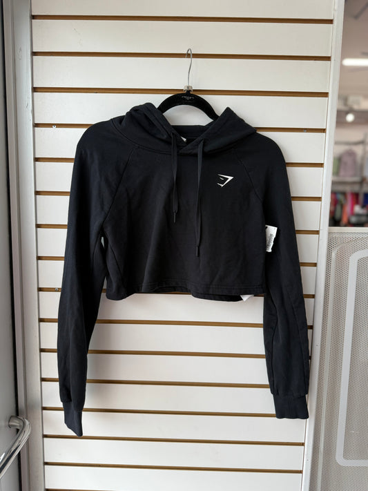 Gymshark black cropped hoodie size small