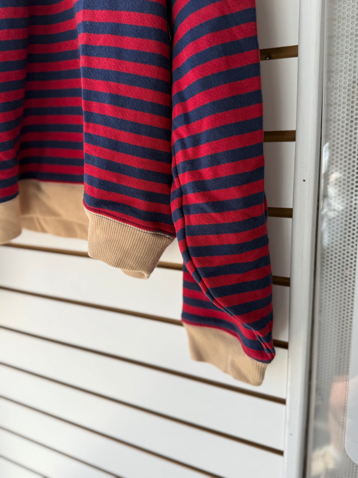 NWT We the Free red and navy striped pullover size XS oversized fit