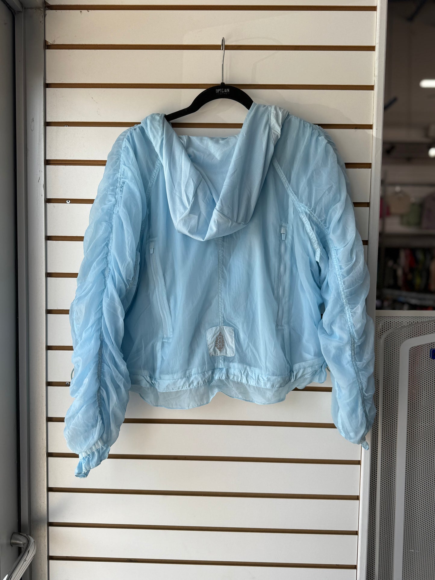 NWOT FP Movement sheer bliss jacket in light blue size XS