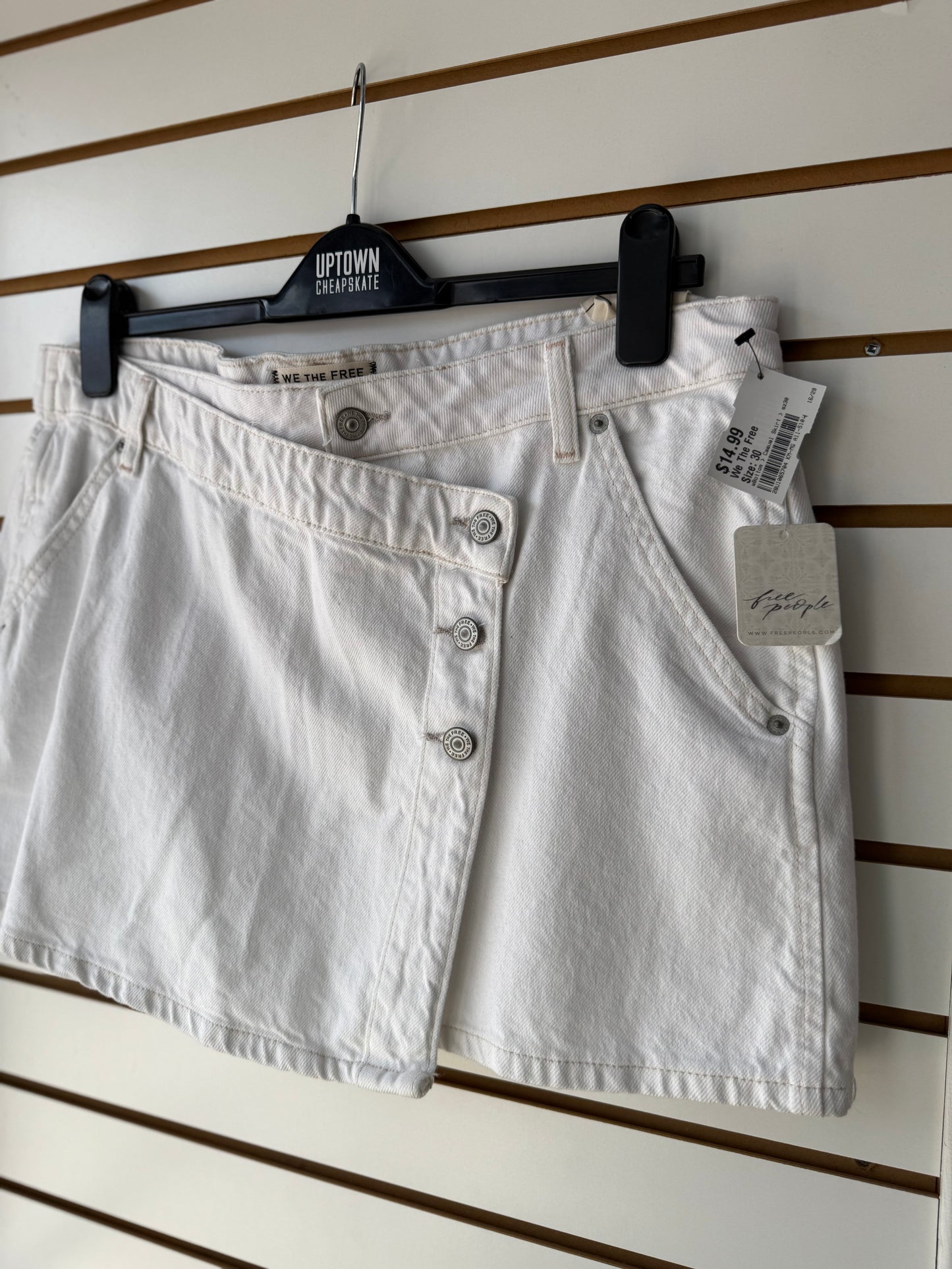 NWT Free People Wynne white skirt size 30