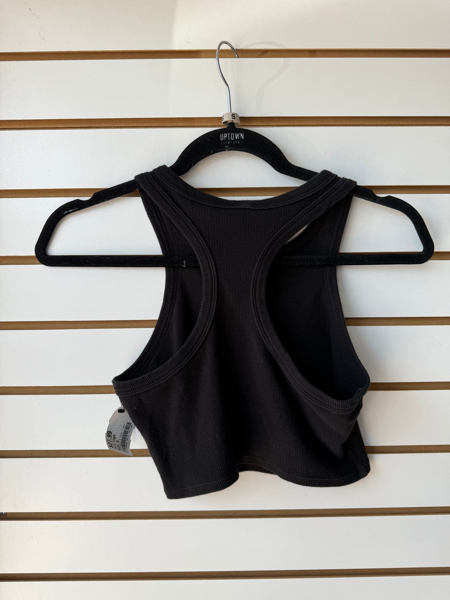 ALO Yoga black ribbed crop tank size small